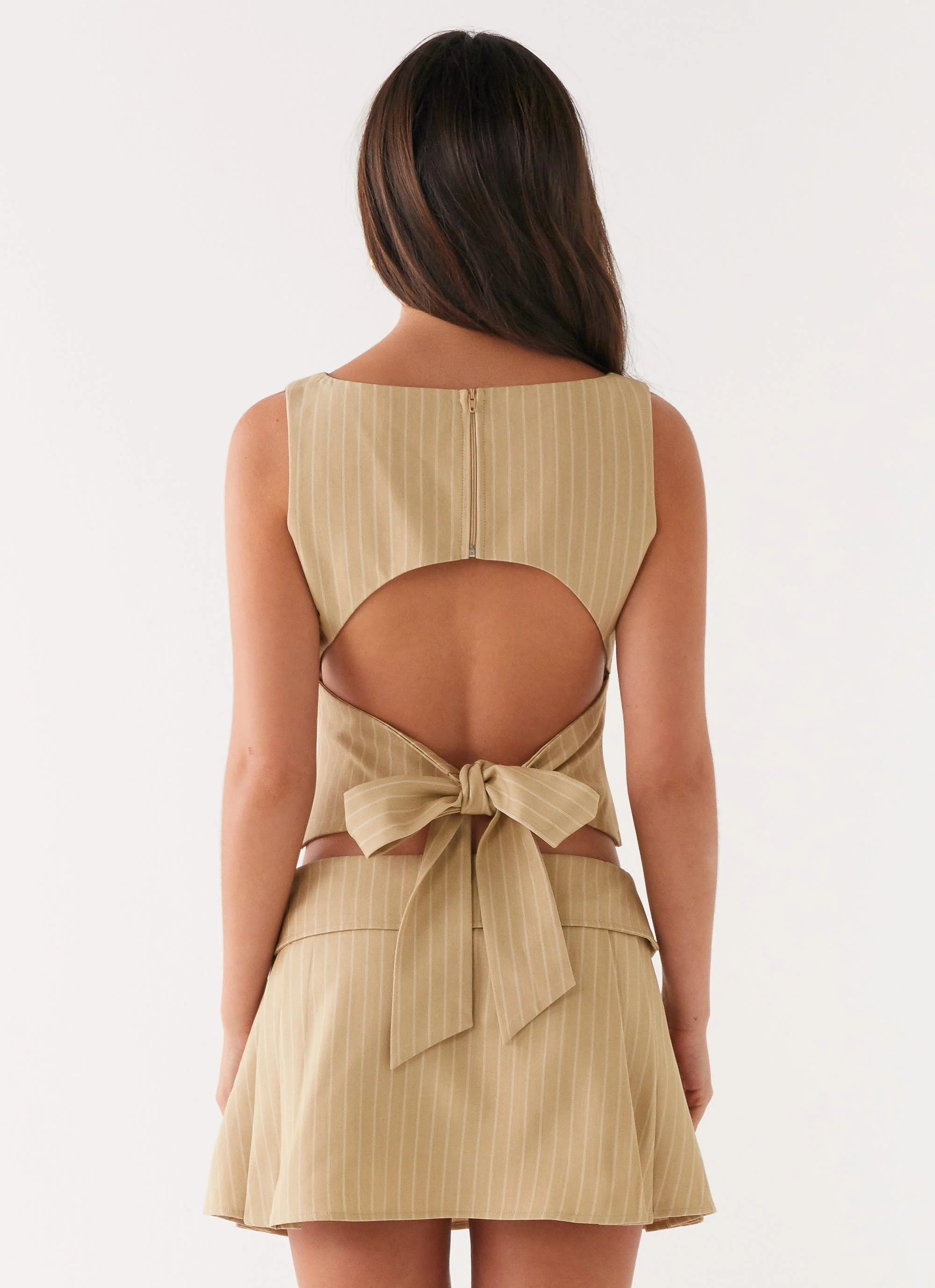 Miki Top - Beige Stripe - Image 4