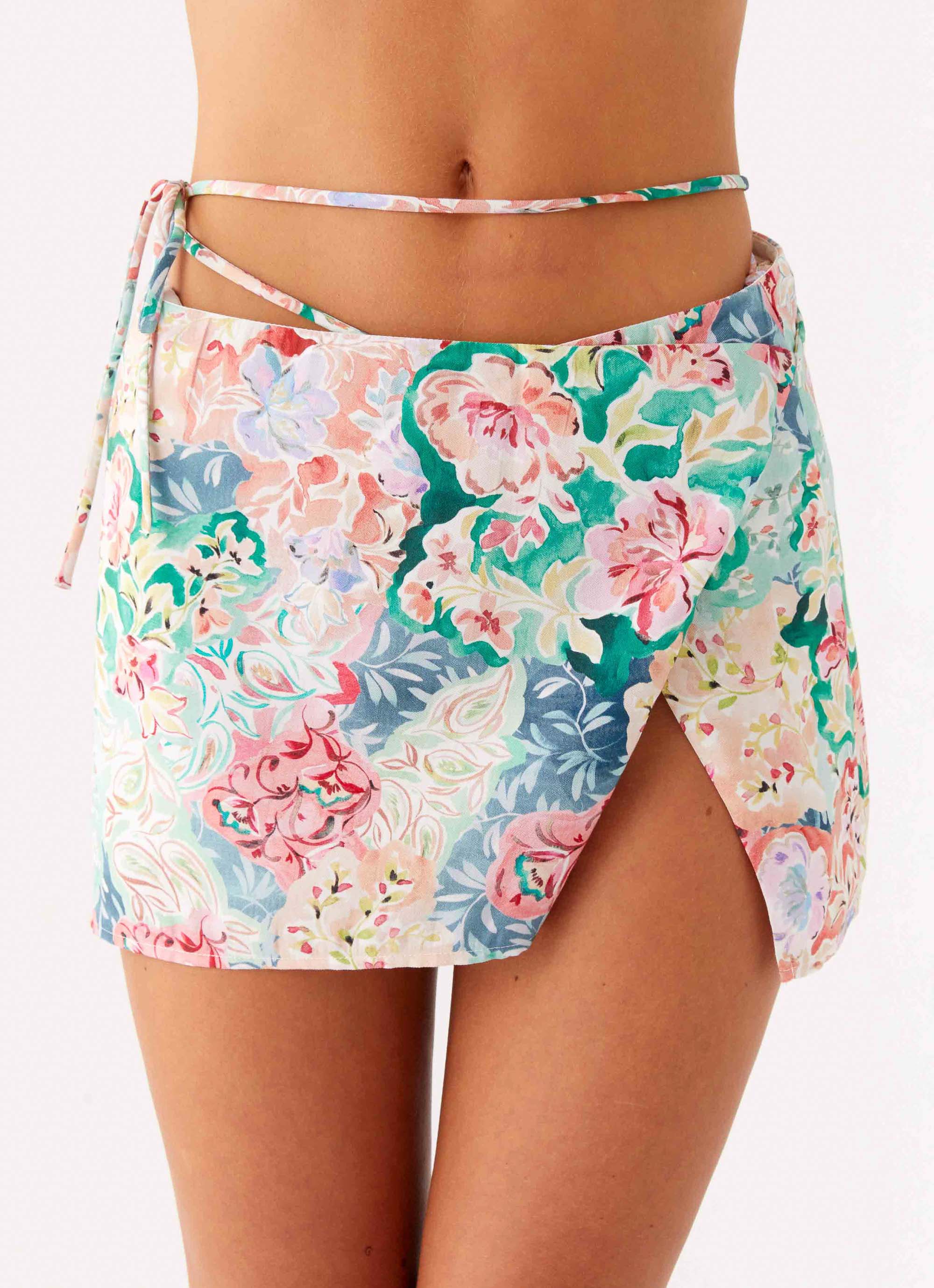 Miradelle Wrap Mini Skirt - Santorini Floral - Image 2
