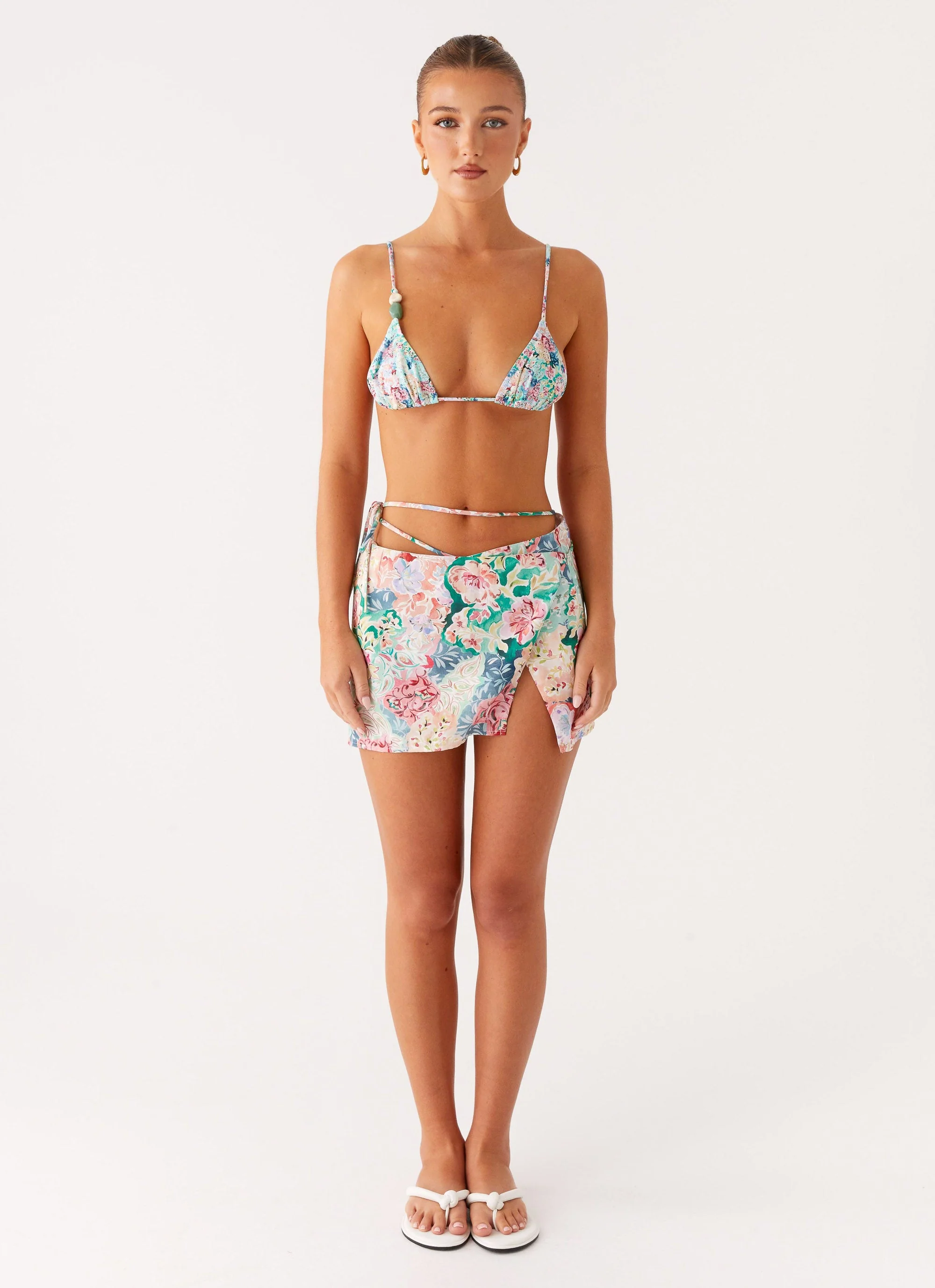 Miradelle Wrap Mini Skirt - Santorini Floral - Image 3