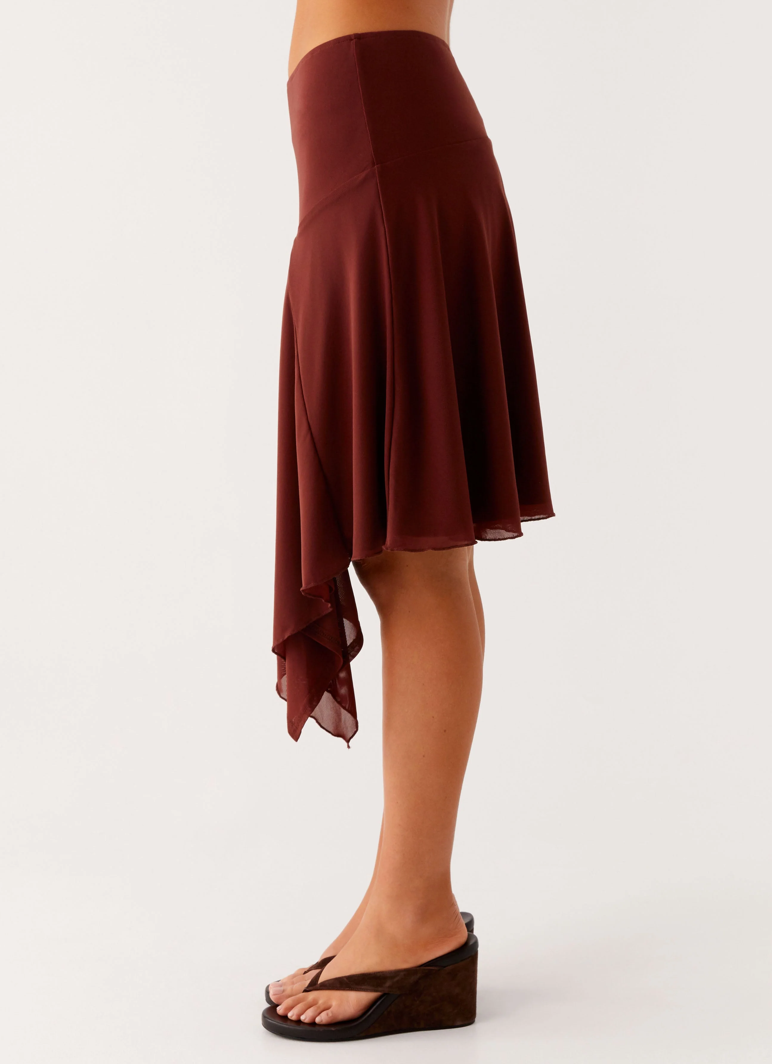 Mirage Midi Skirt - Chocolate - Image 2