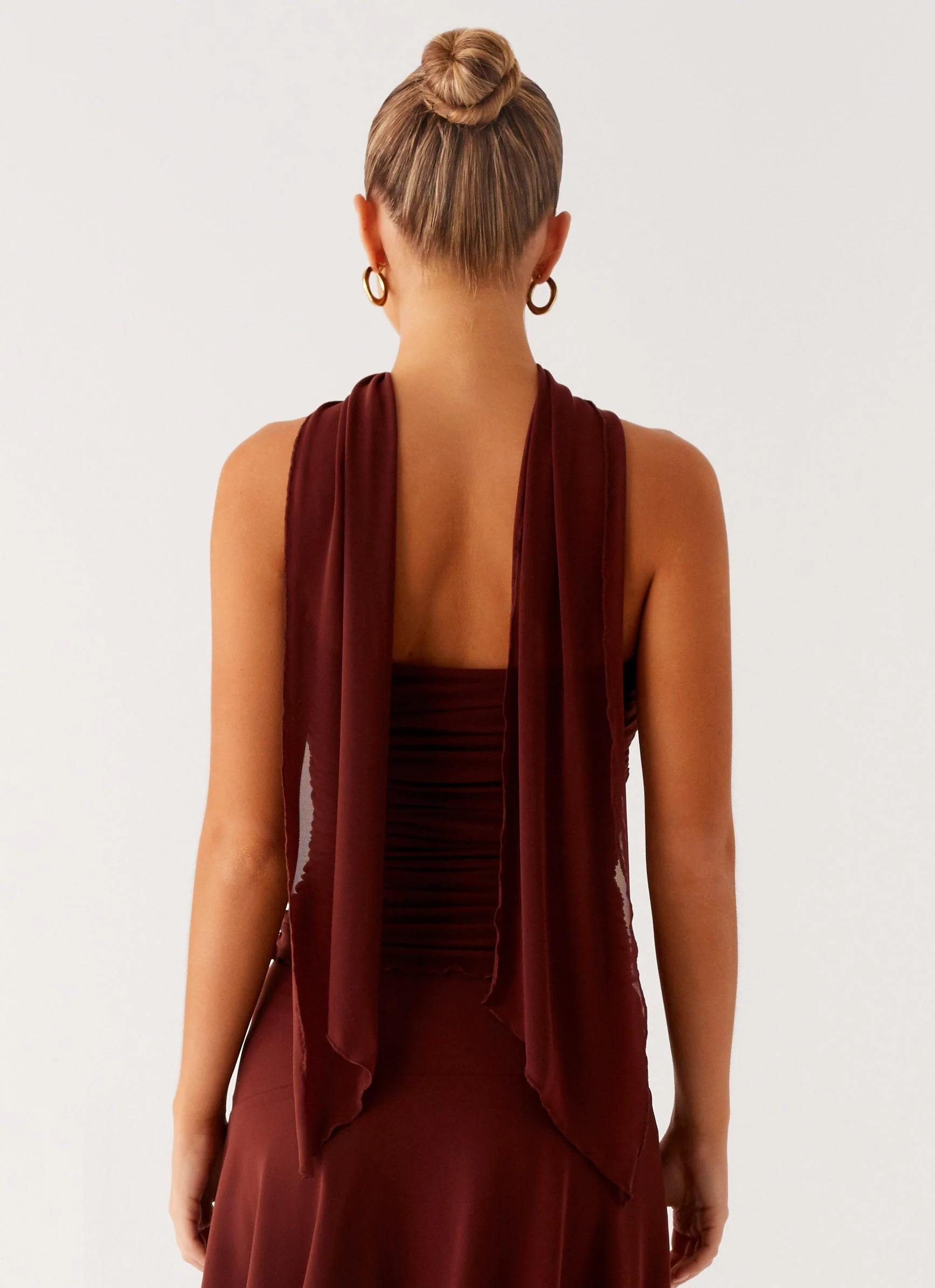 Mirage Scarf Top - Chocolate - Image 4