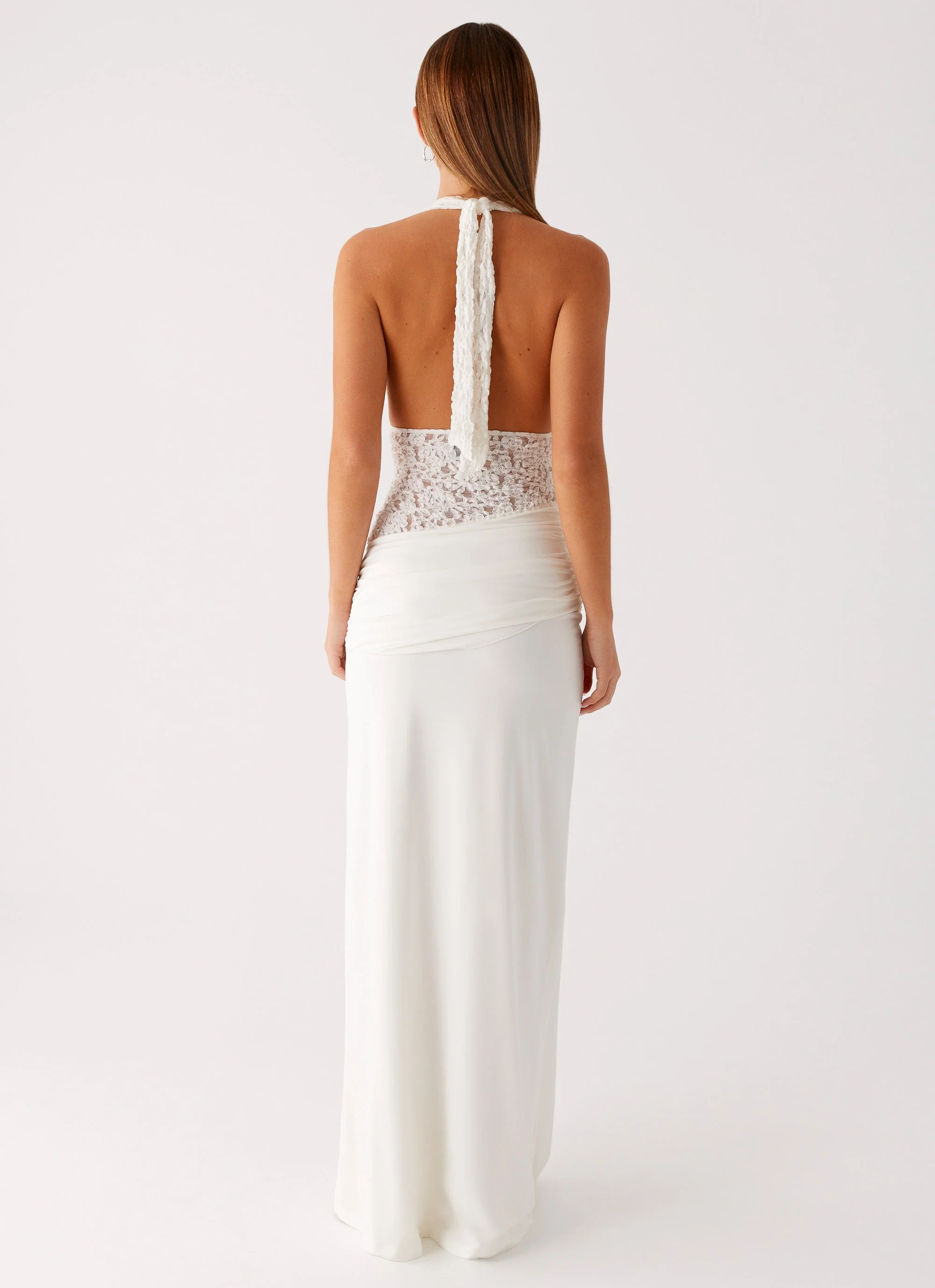 Miri Halter Maxi Dress - Ivory - Image 7