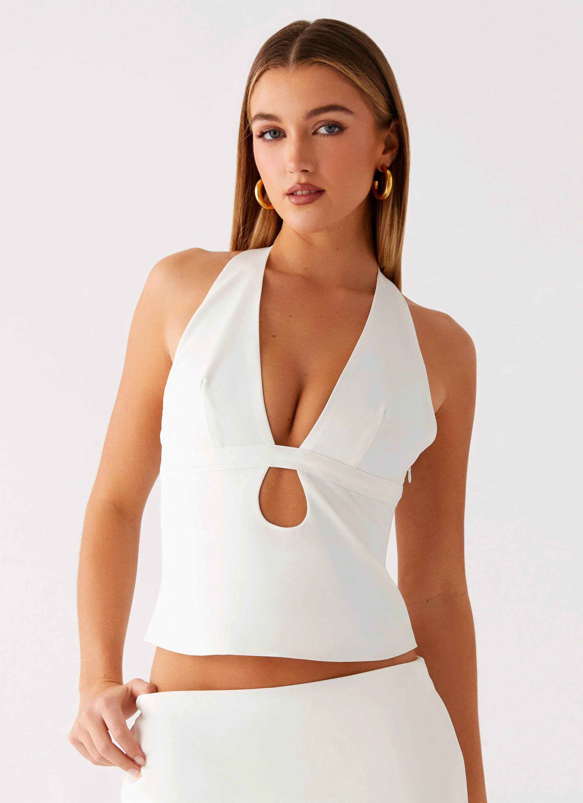 Mirna Halter Top - Cream - Image 9