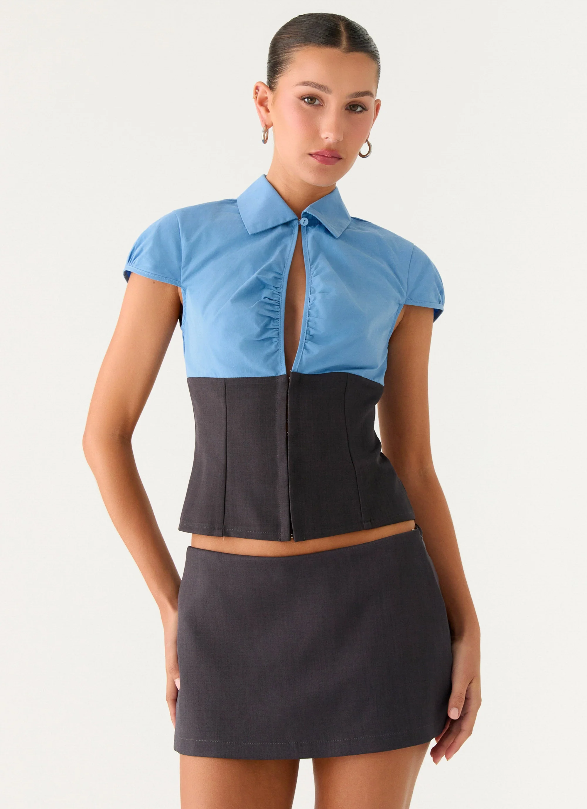 Mirna Micro Skort - Charcoal - Image 5