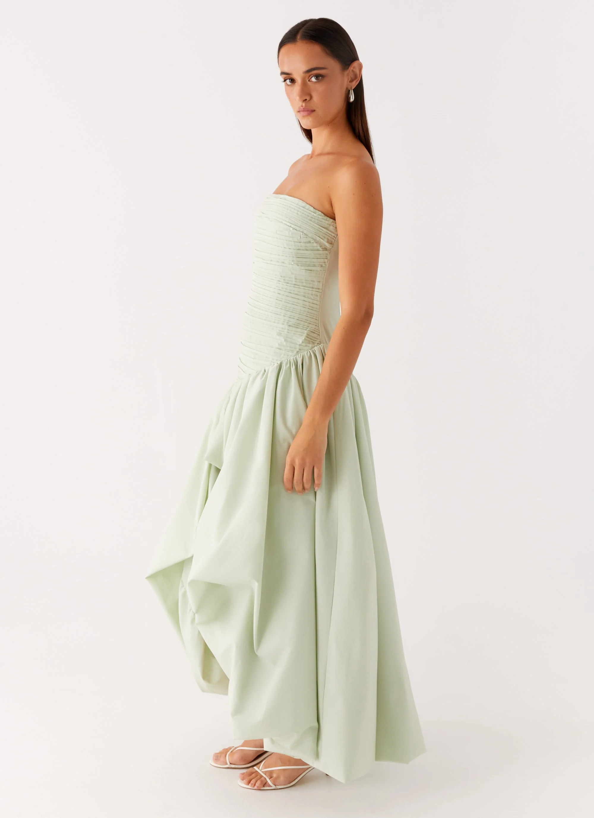 Misa Bubble Maxi Dress - Mint - Image 3