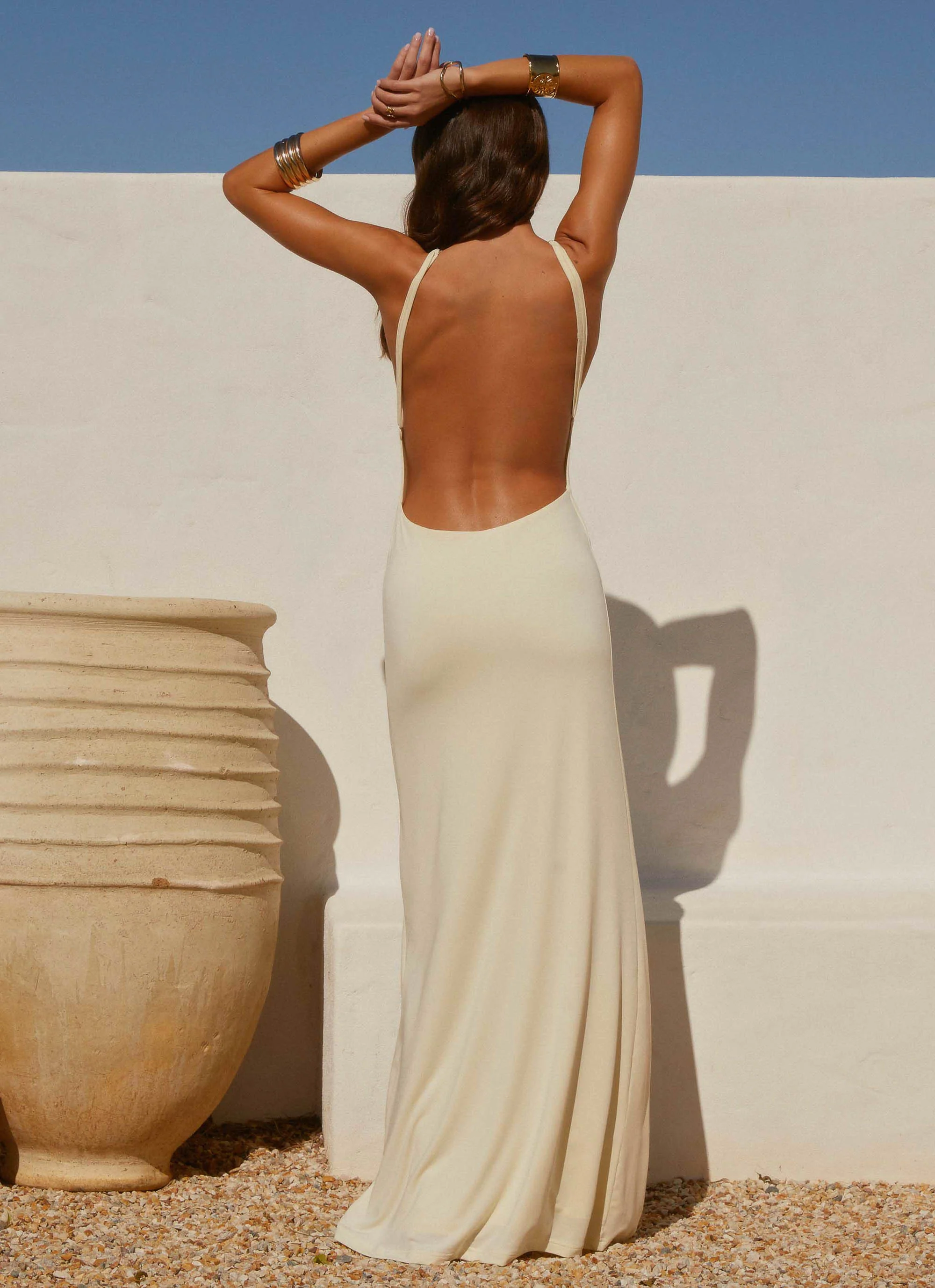 Mistlight Cowl Maxi Dress - Yellow - Image 2