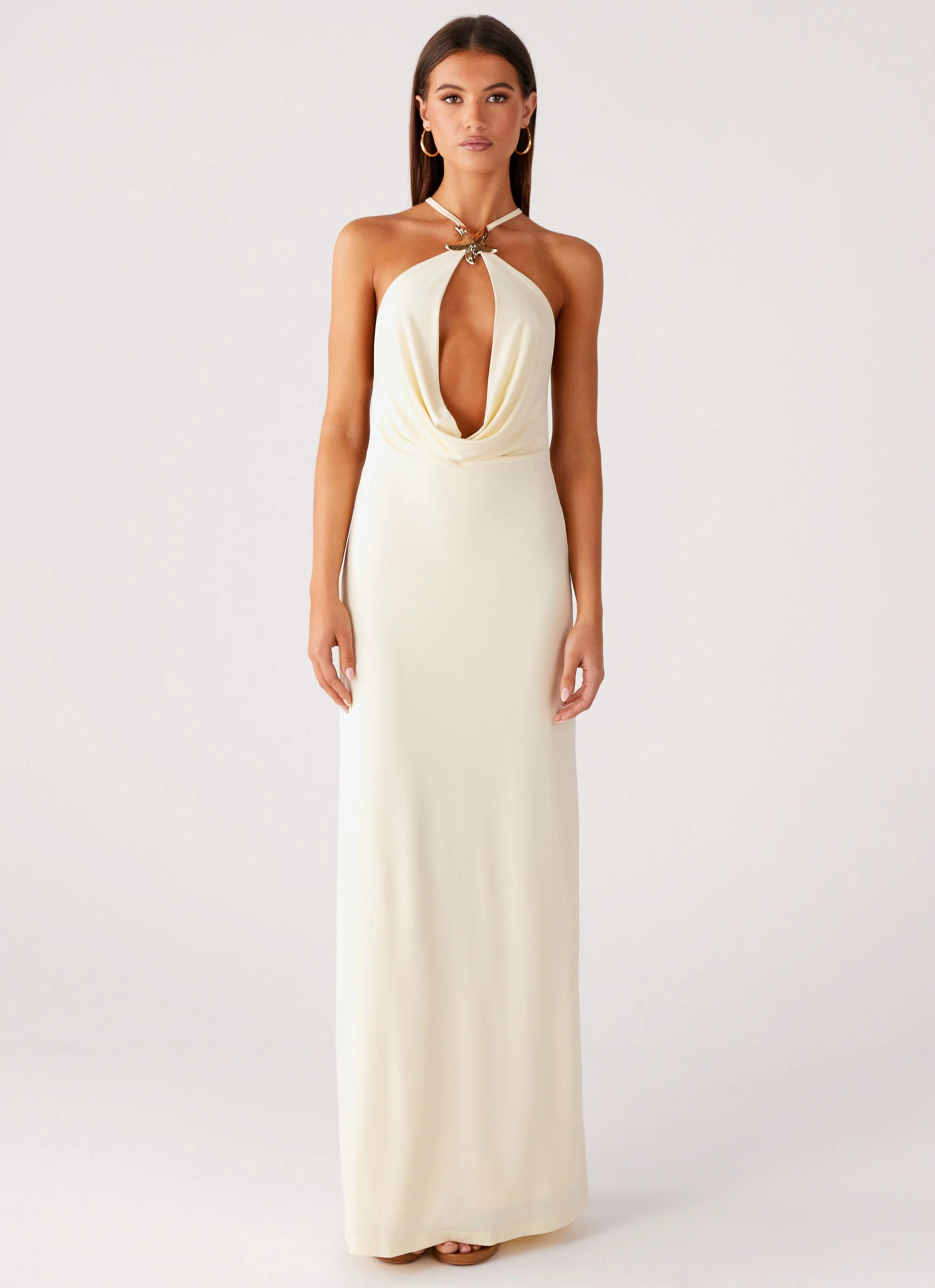 Mistlight Cowl Maxi Dress - Yellow - Image 5