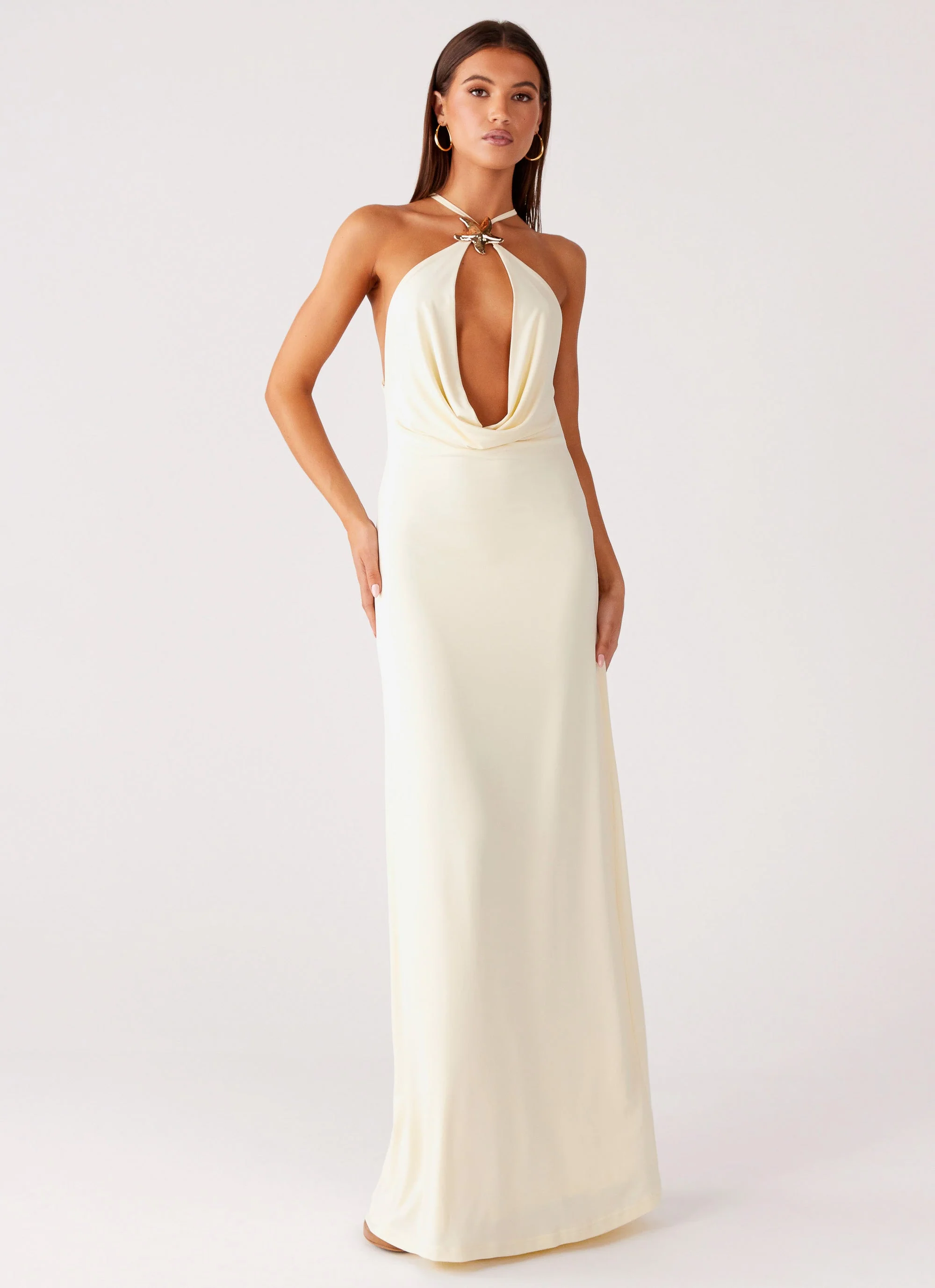 Mistlight Cowl Maxi Dress - Yellow - Image 8