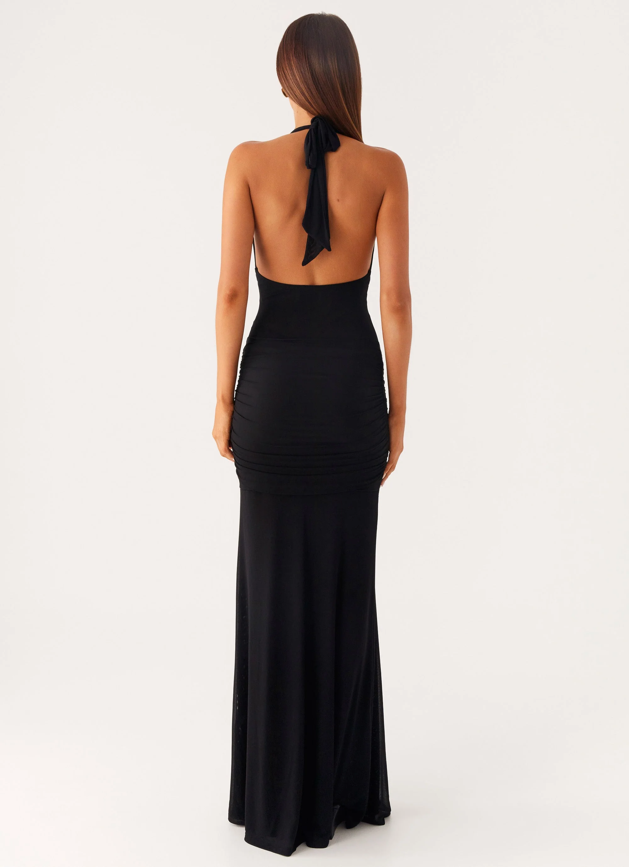 Miyah Halter Hardware Maxi Dress - Black - Image 3