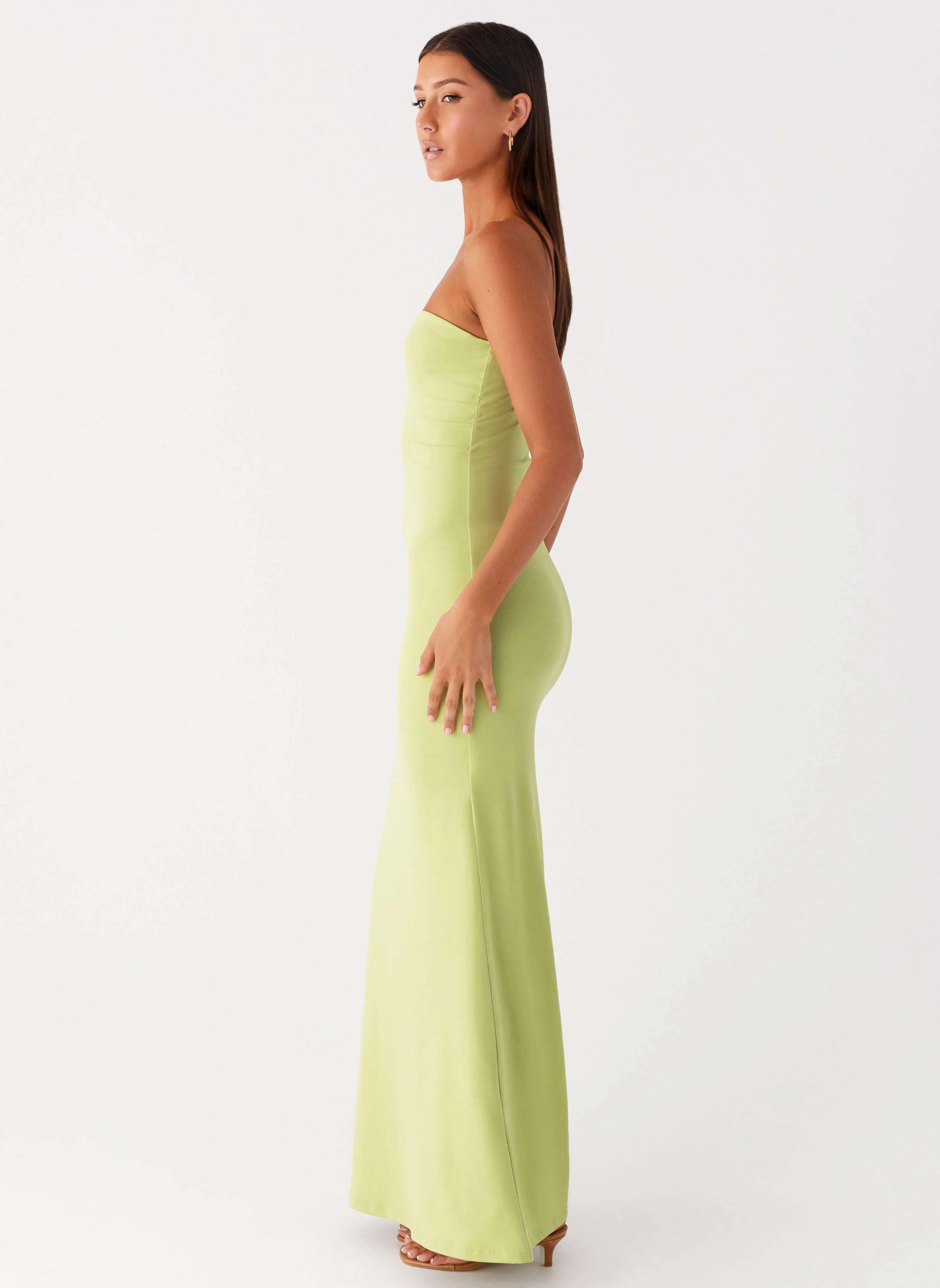 Moara Cut Out Maxi Dress - Lime Green - Image 7