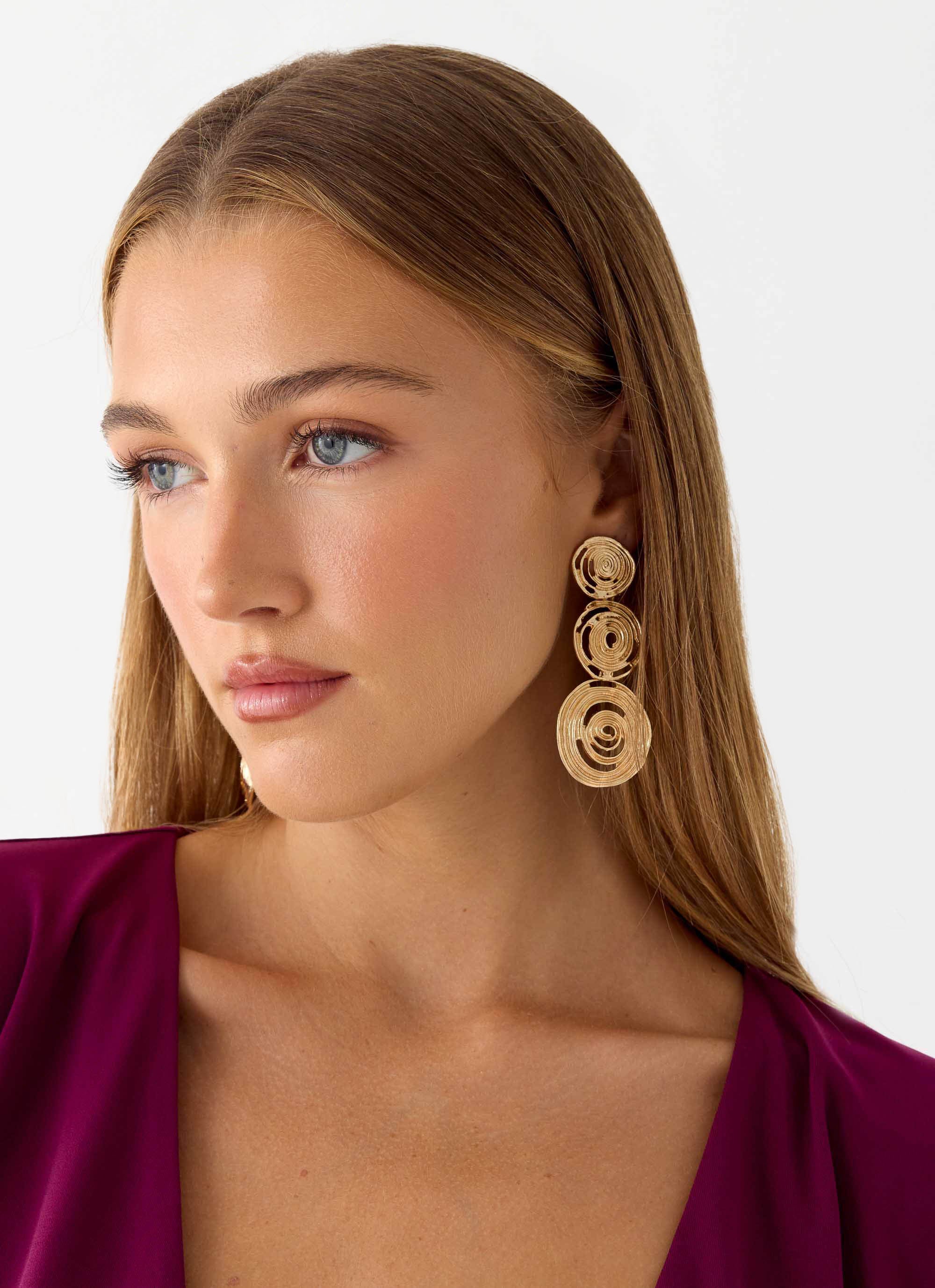 Mocha Kiss Earrings - Gold - Image 2