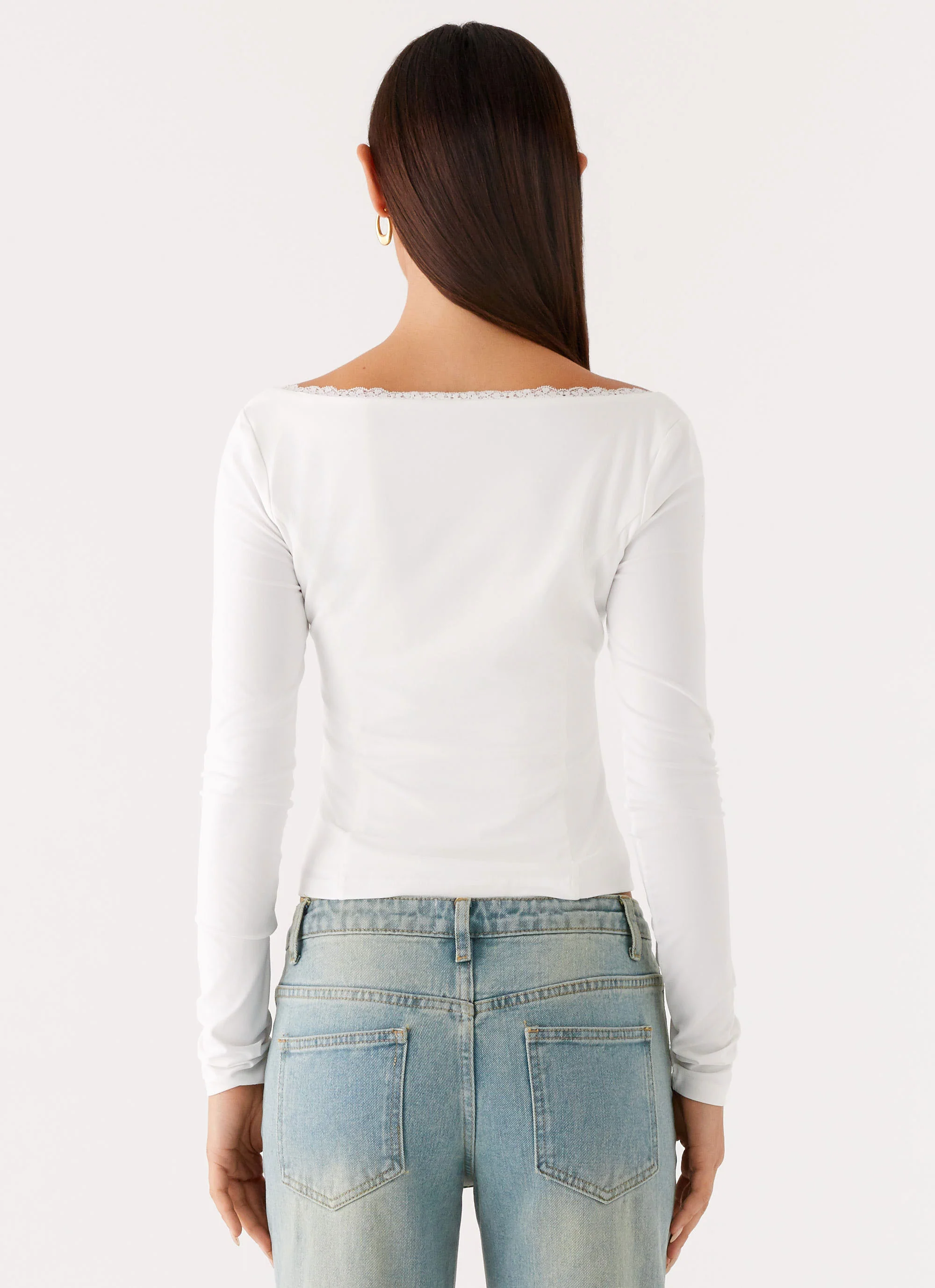 Moda Long Sleeve Top - White - Image 4
