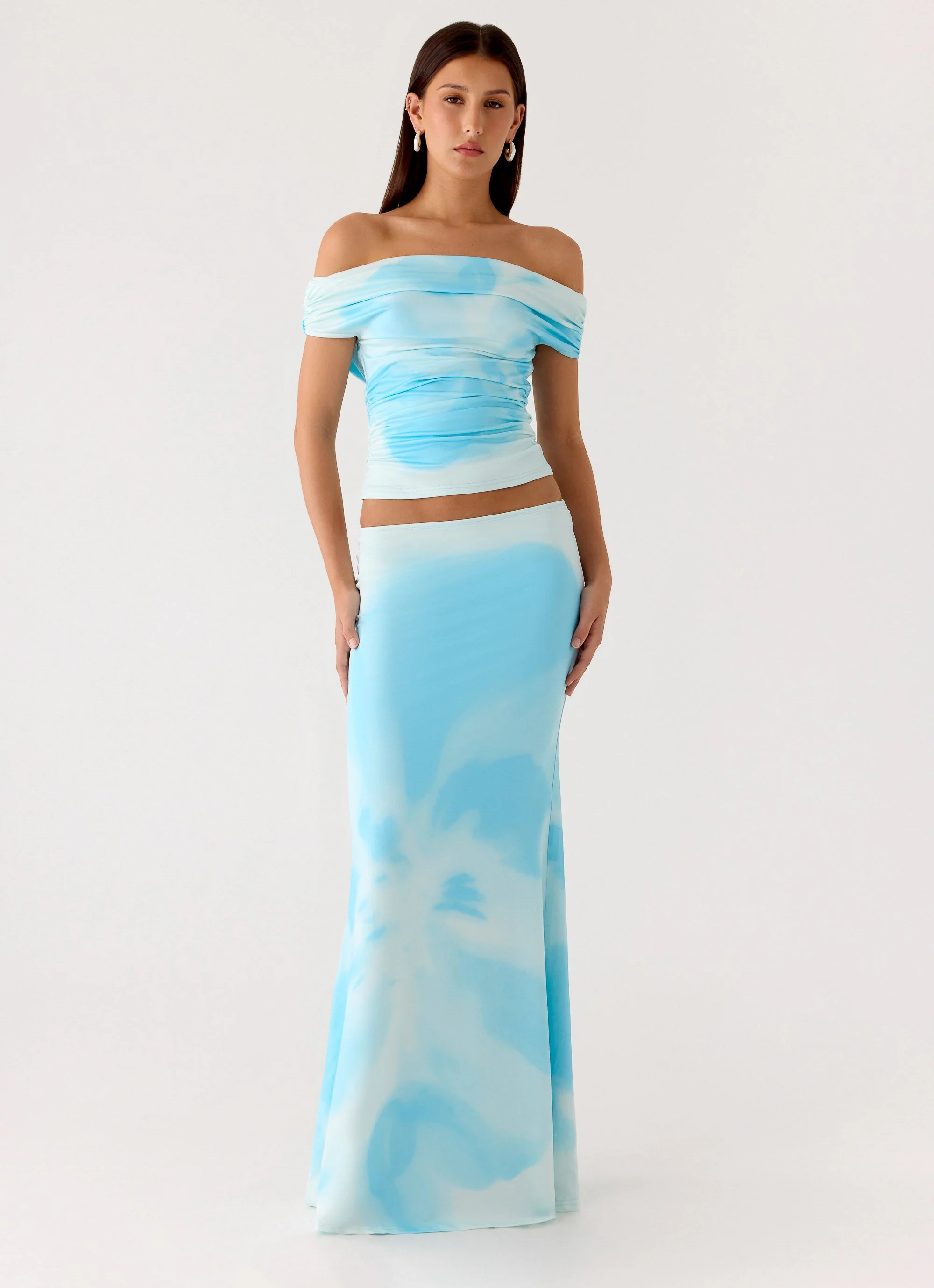 Moka Maxi Skirt - Blooming Blue - Image 5