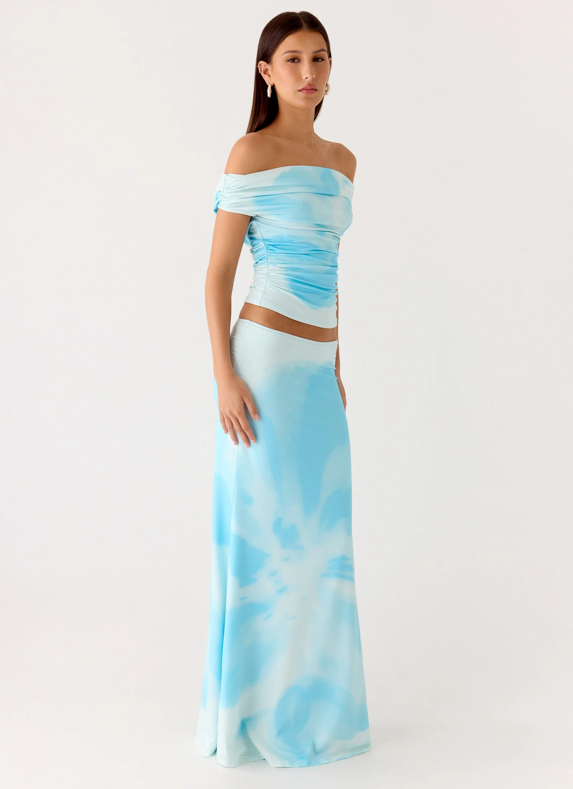 Moka Maxi Skirt - Blooming Blue - Image 6
