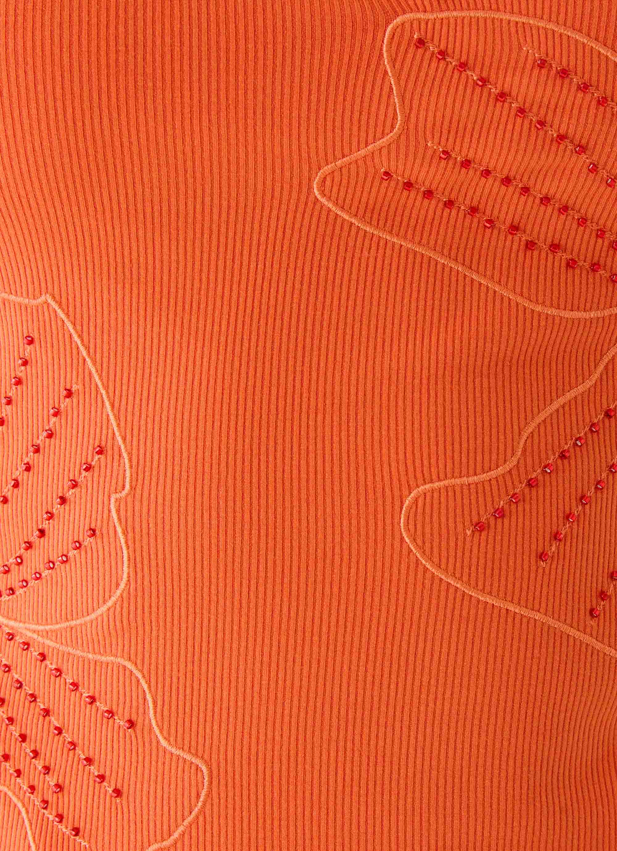 Monay Beaded Halter Top - Orange - Image 6