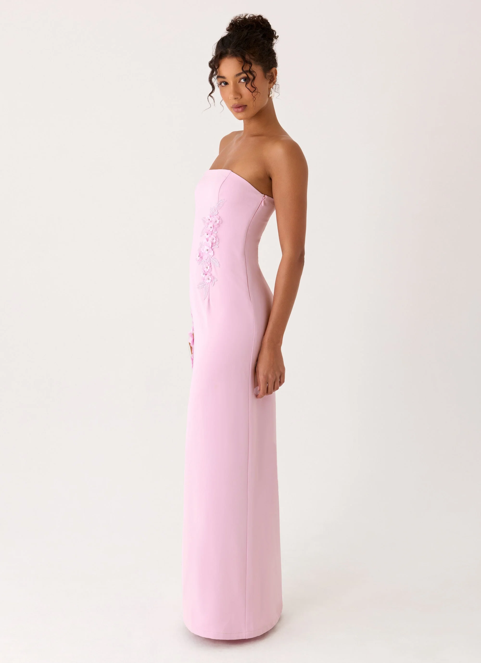 Monelise Strapless Maxi Dress - Pink - Image 3