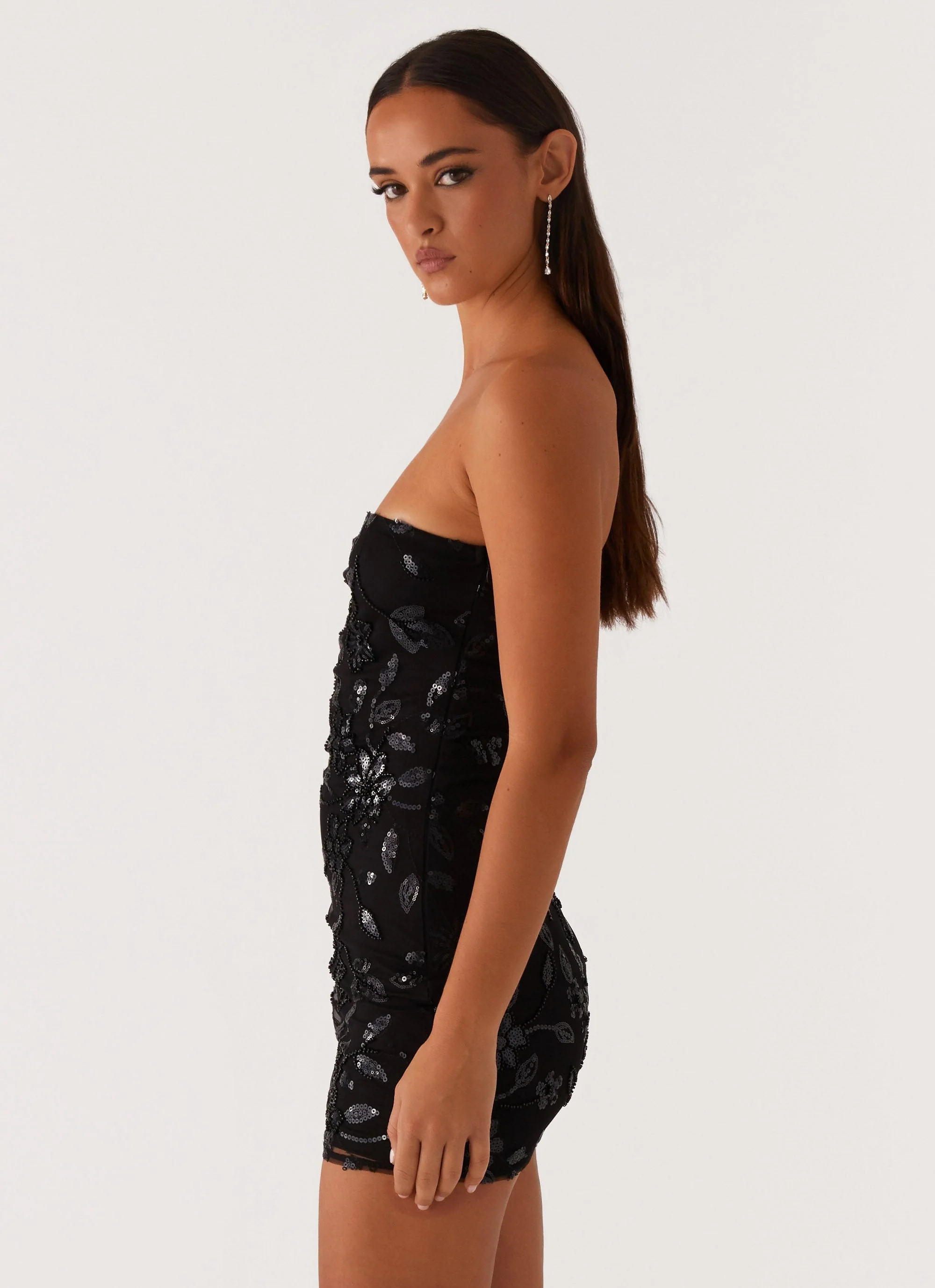 Moorey Beaded Mini Dress - Black - Image 4