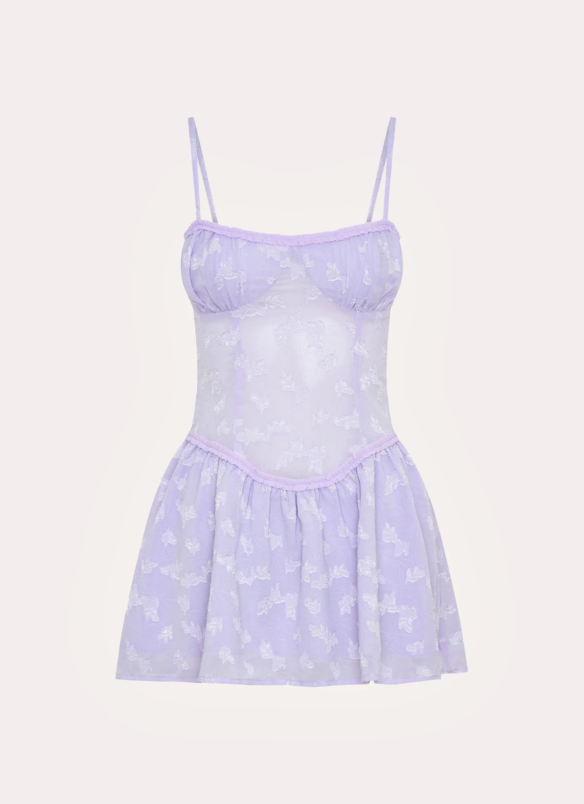 Morgana Mini Dress - Lilac - Image 6