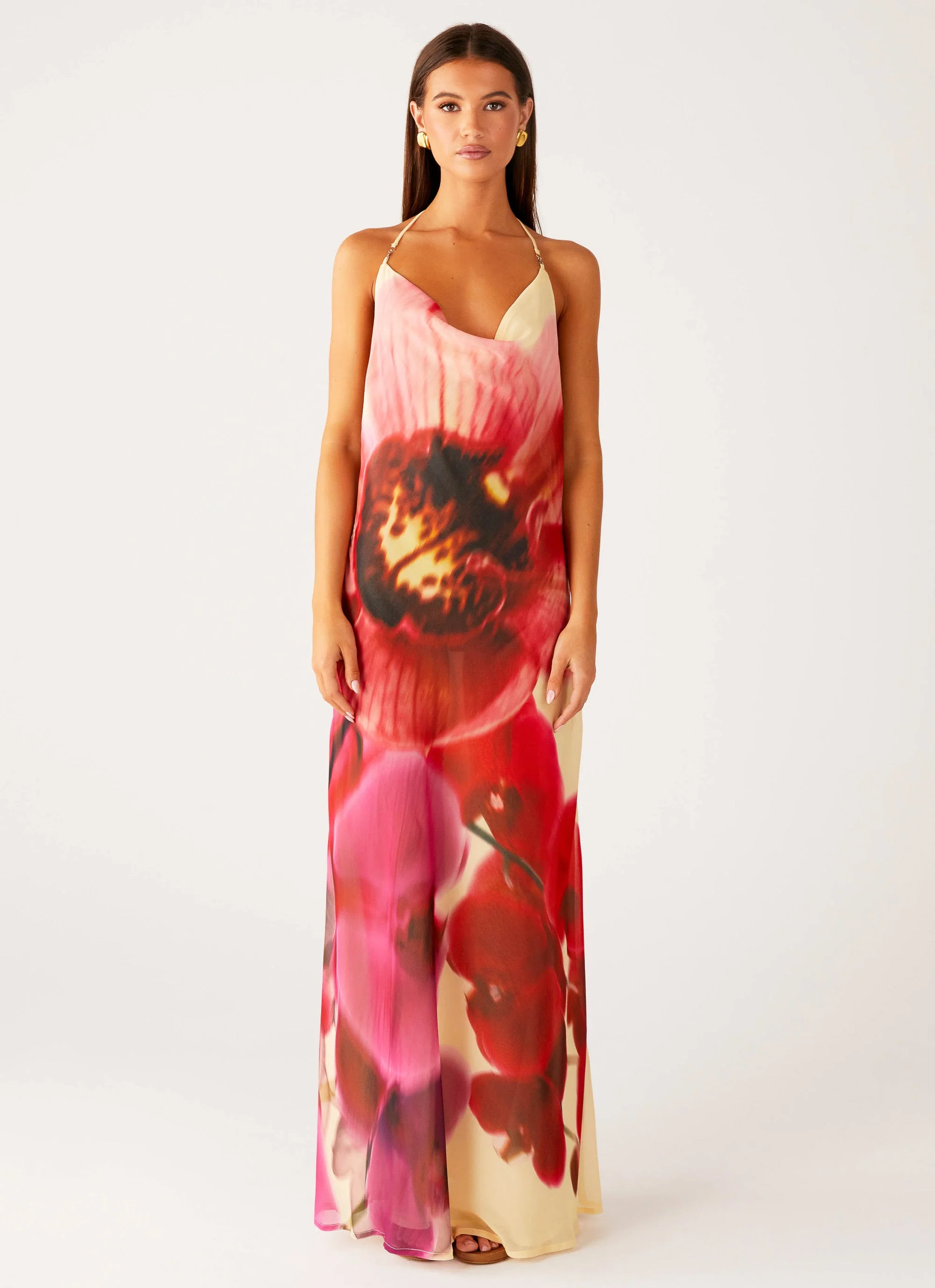 Morning Crush Cowl Maxi Dress - Yellow Bloom - Image 5