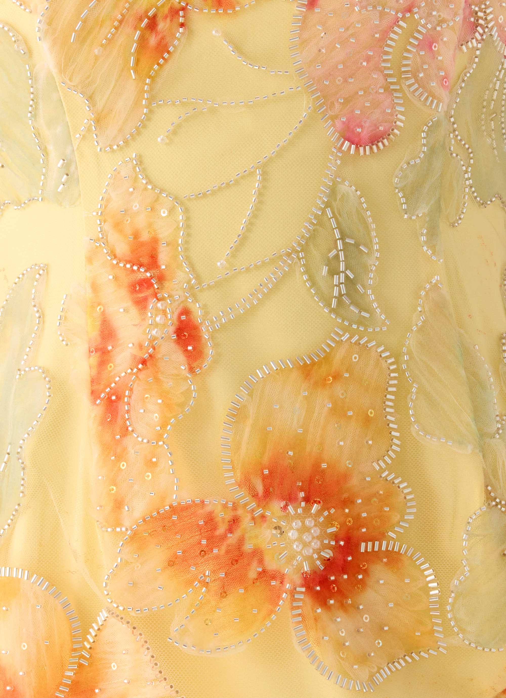 Morning Light Beaded Maxi Dress - Yellow Floral Beaded - Image 8