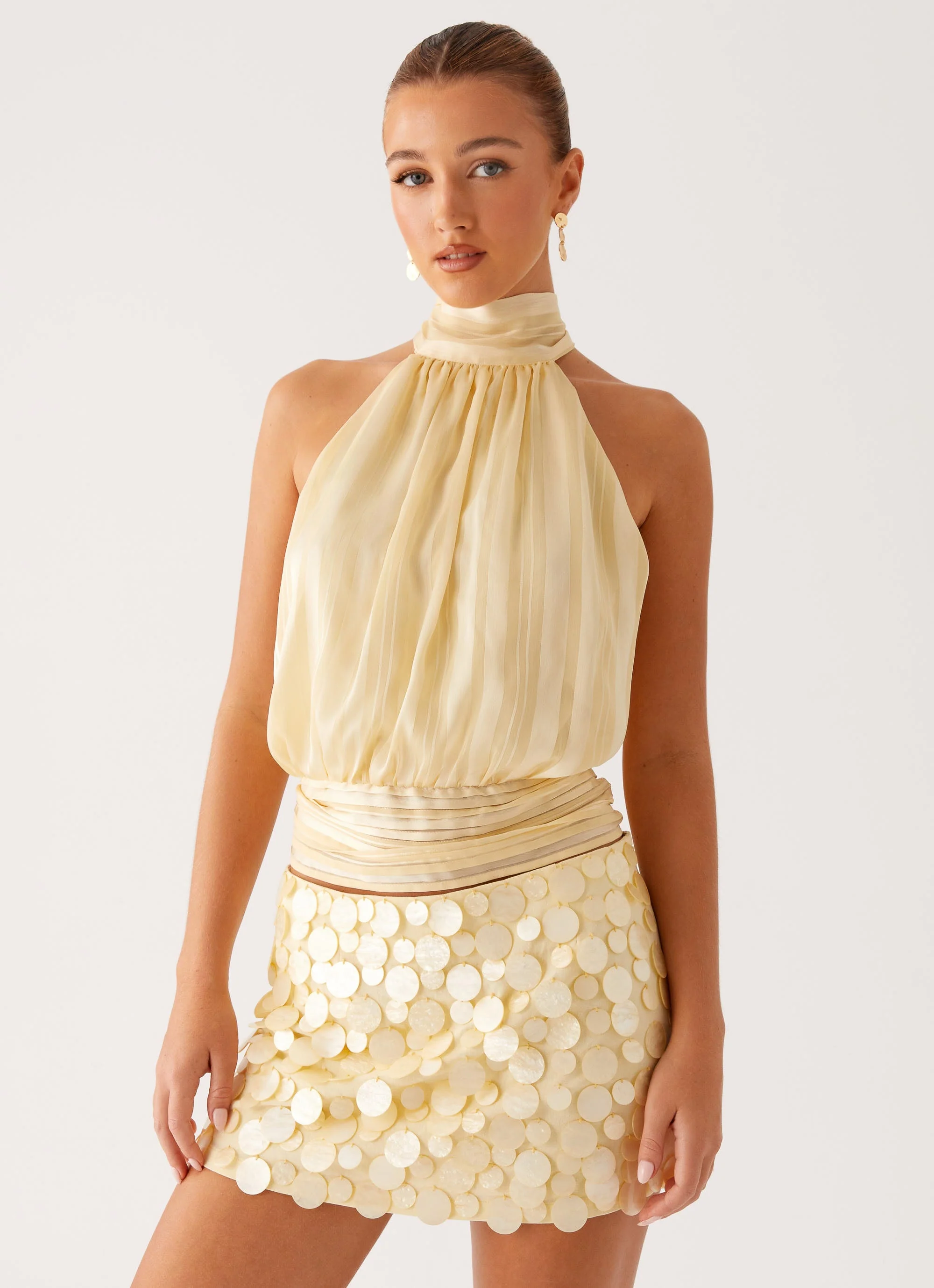 Movie Star Mini Skirt - Yellow - Image 3