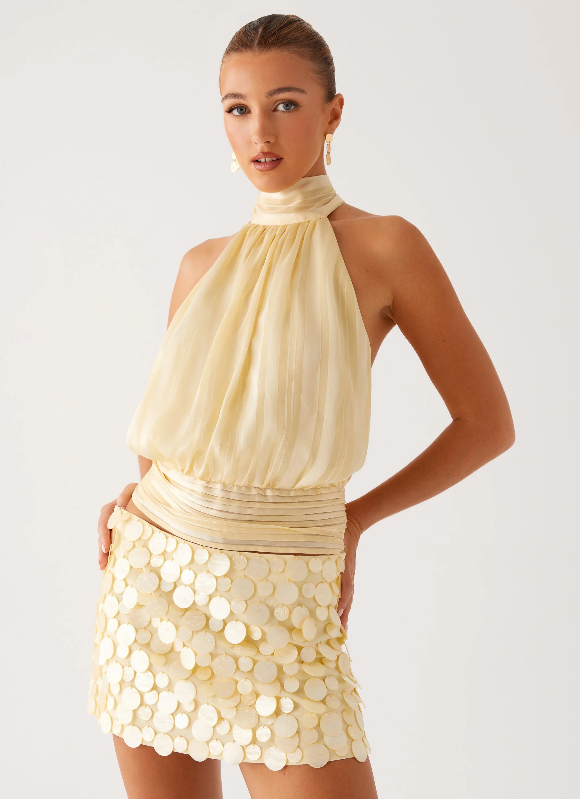 Movie Star Mini Skirt - Yellow - Image 5