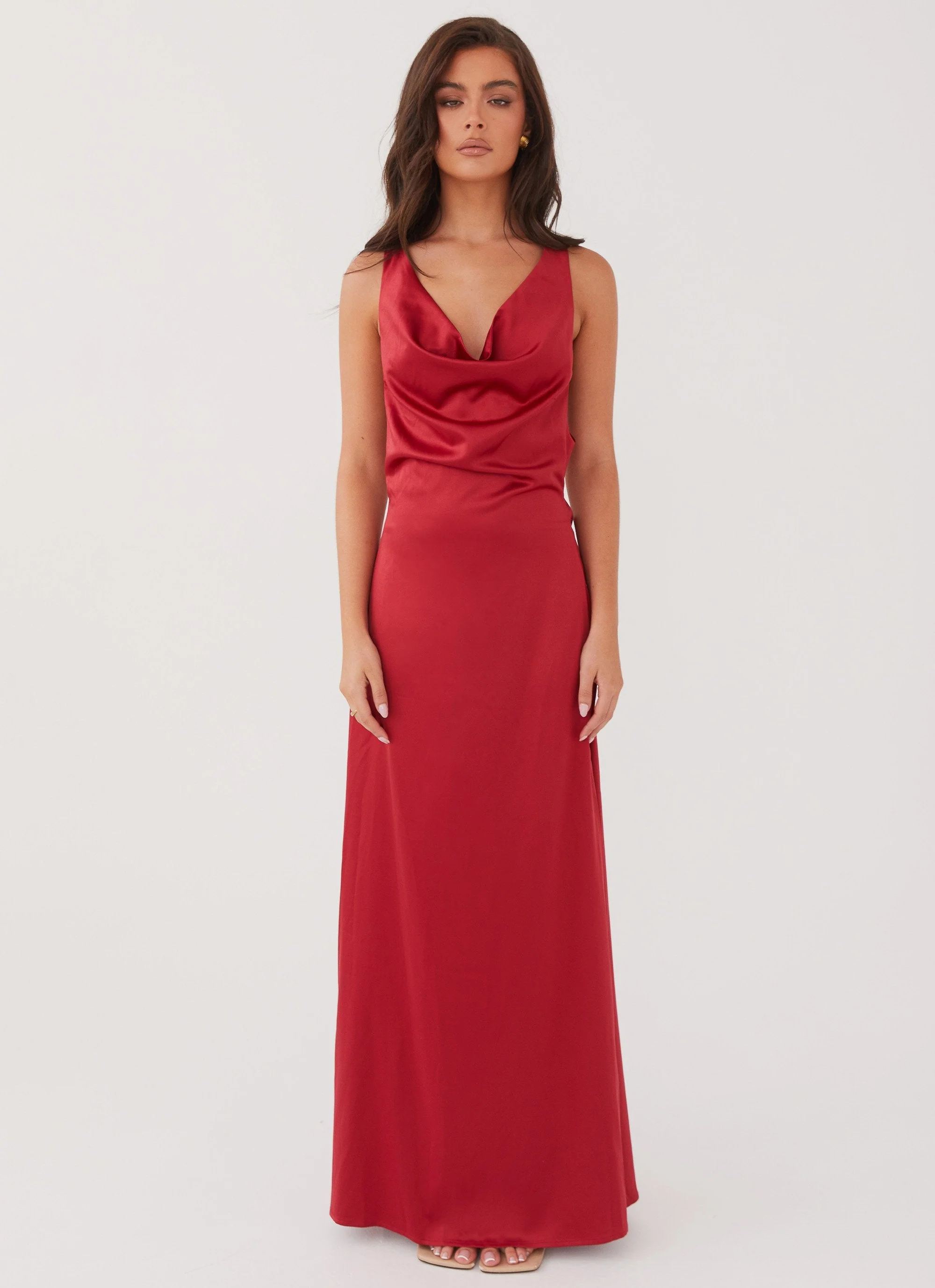 Musa Maxi Dress - Cherry Red - Image 2