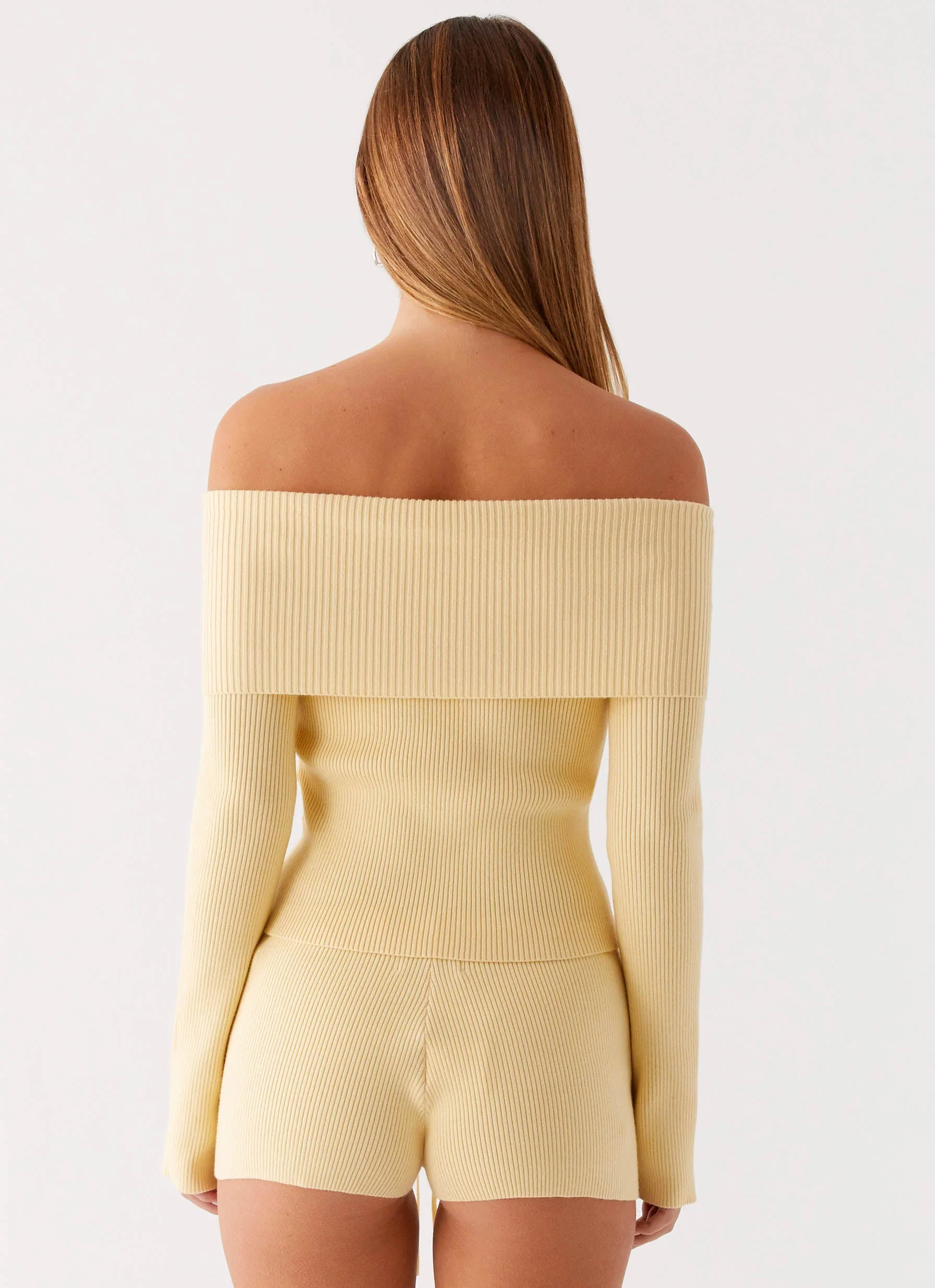 Muted Muse Knit Mini Short - Yellow - Image 4