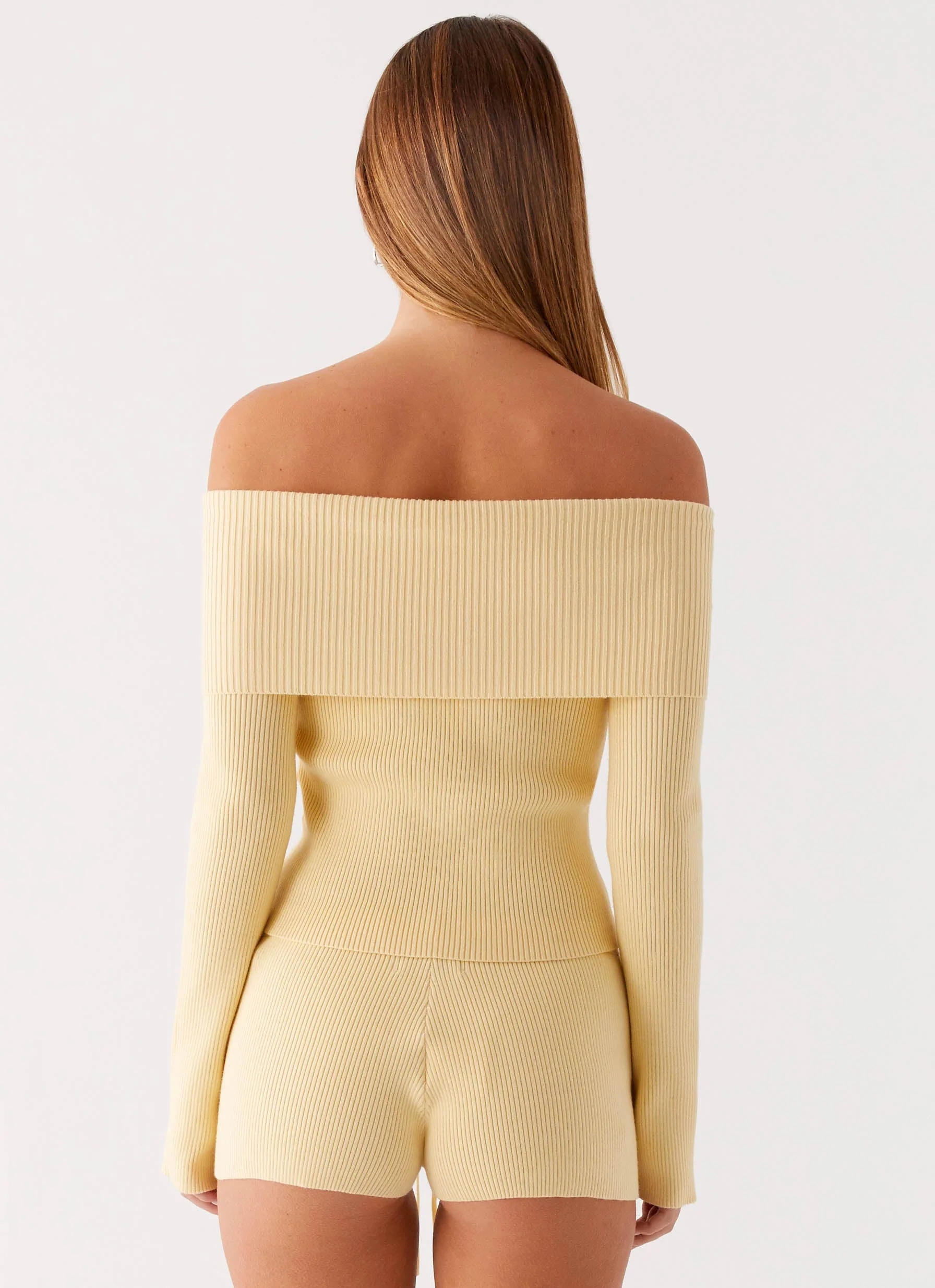 Muted Muse Knit Long Sleeve Top - Yellow - Image 3