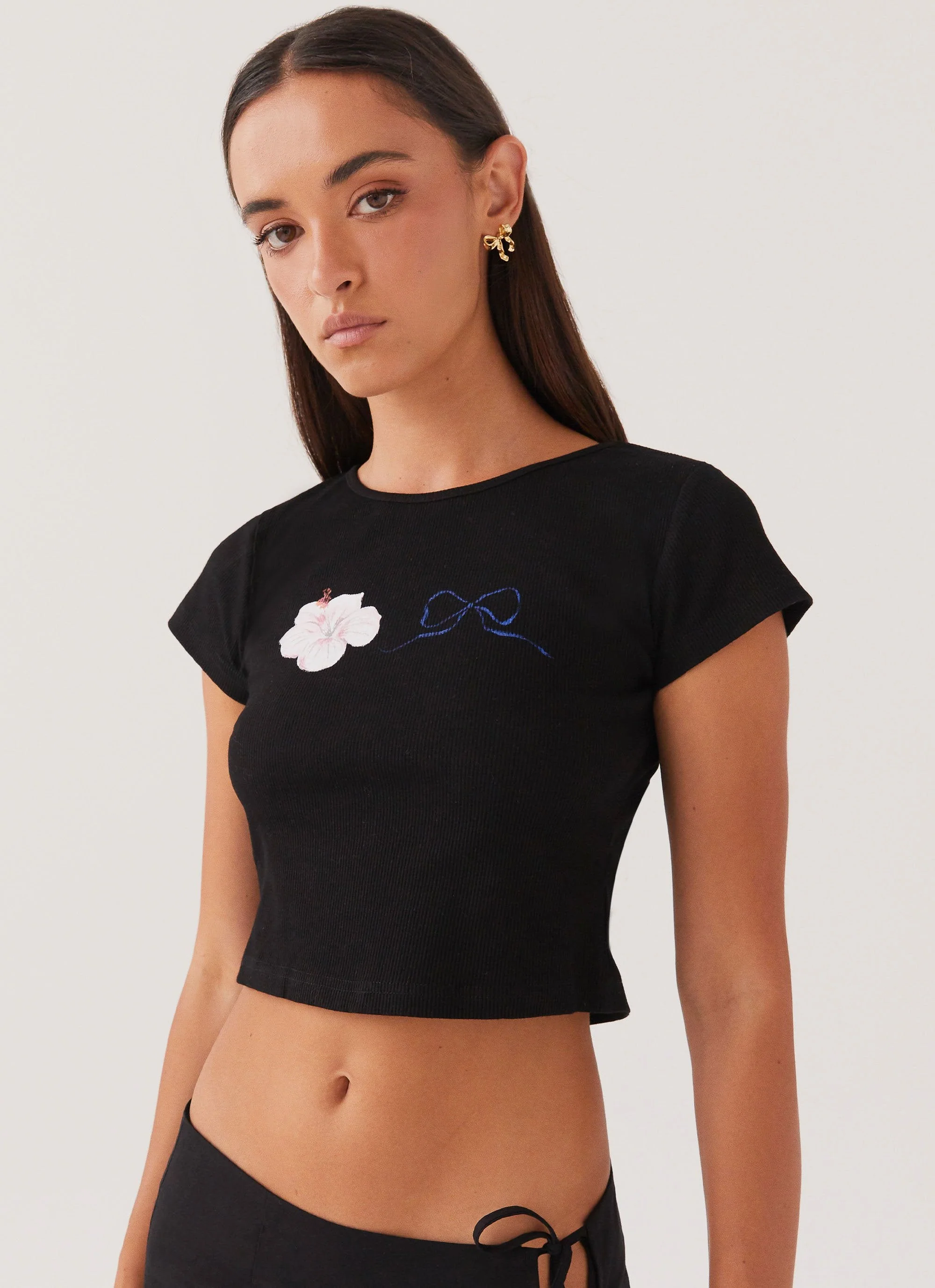 My Turn Baby Tee - Black - Image 6