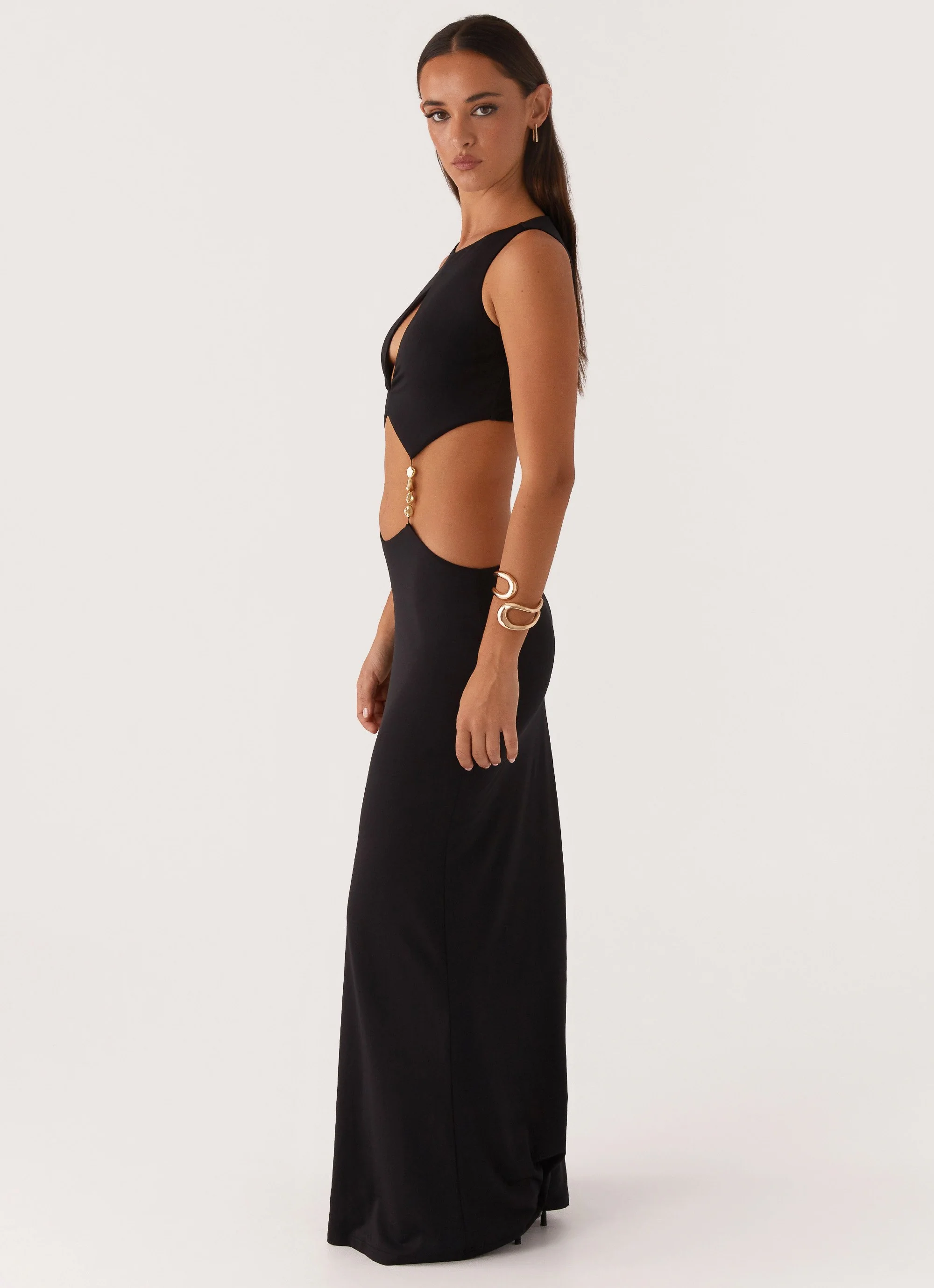 Nadiya Maxi Dress - Black - Image 3