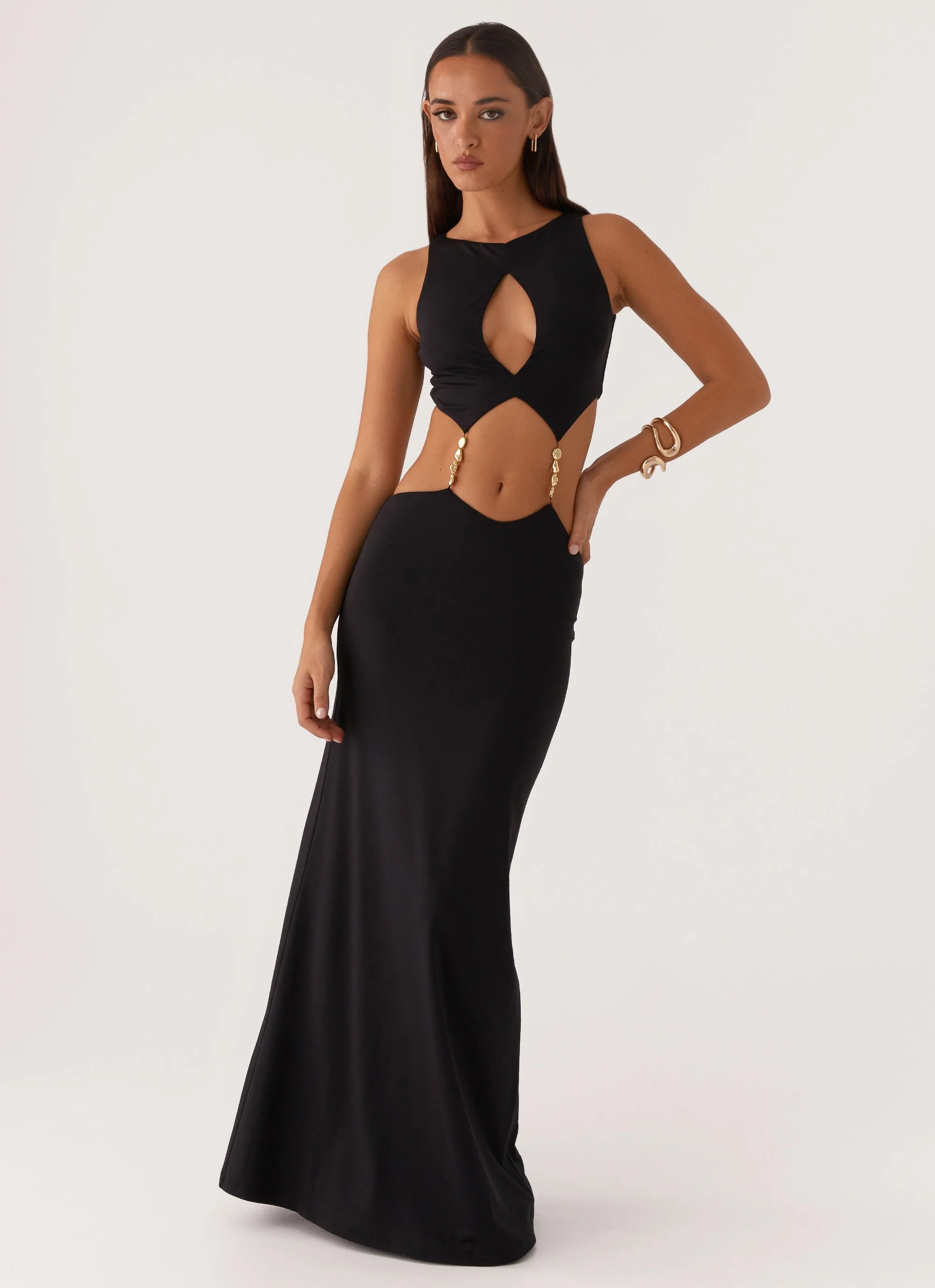Nadiya Maxi Dress - Black - Image 5