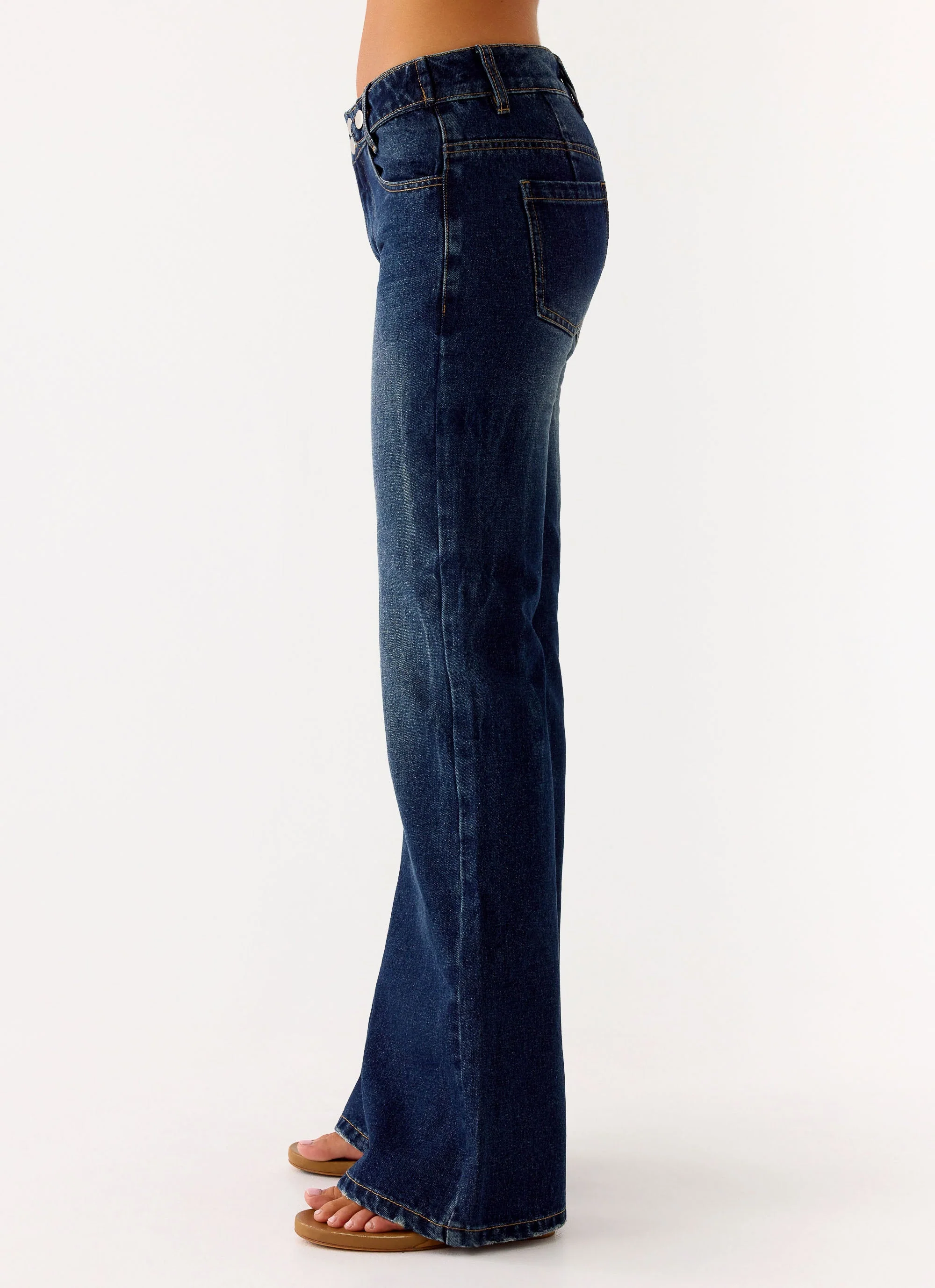 Nalani Low Rise Denim Jeans - Washed - Image 3