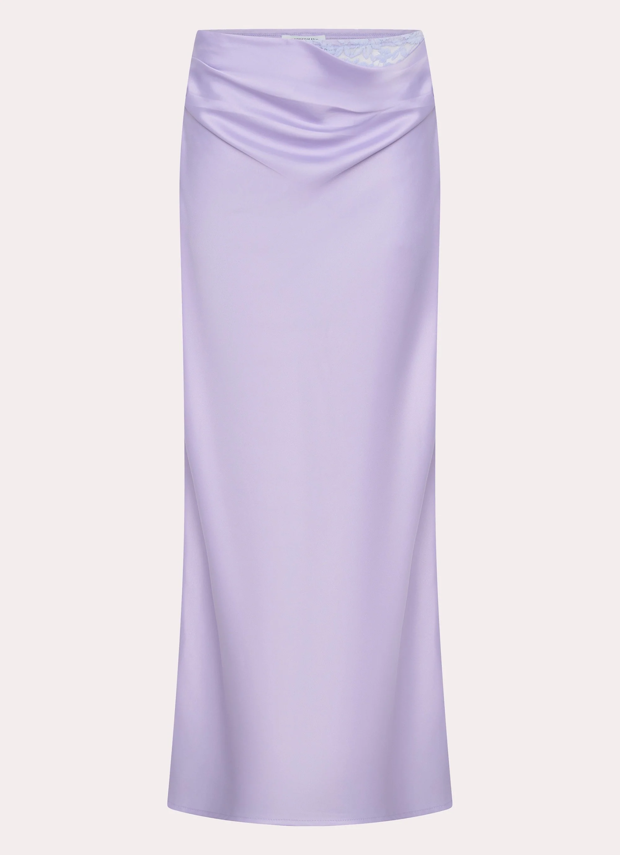 Nancy Lace Satin Maxi Skirt - Lilac - Image 6