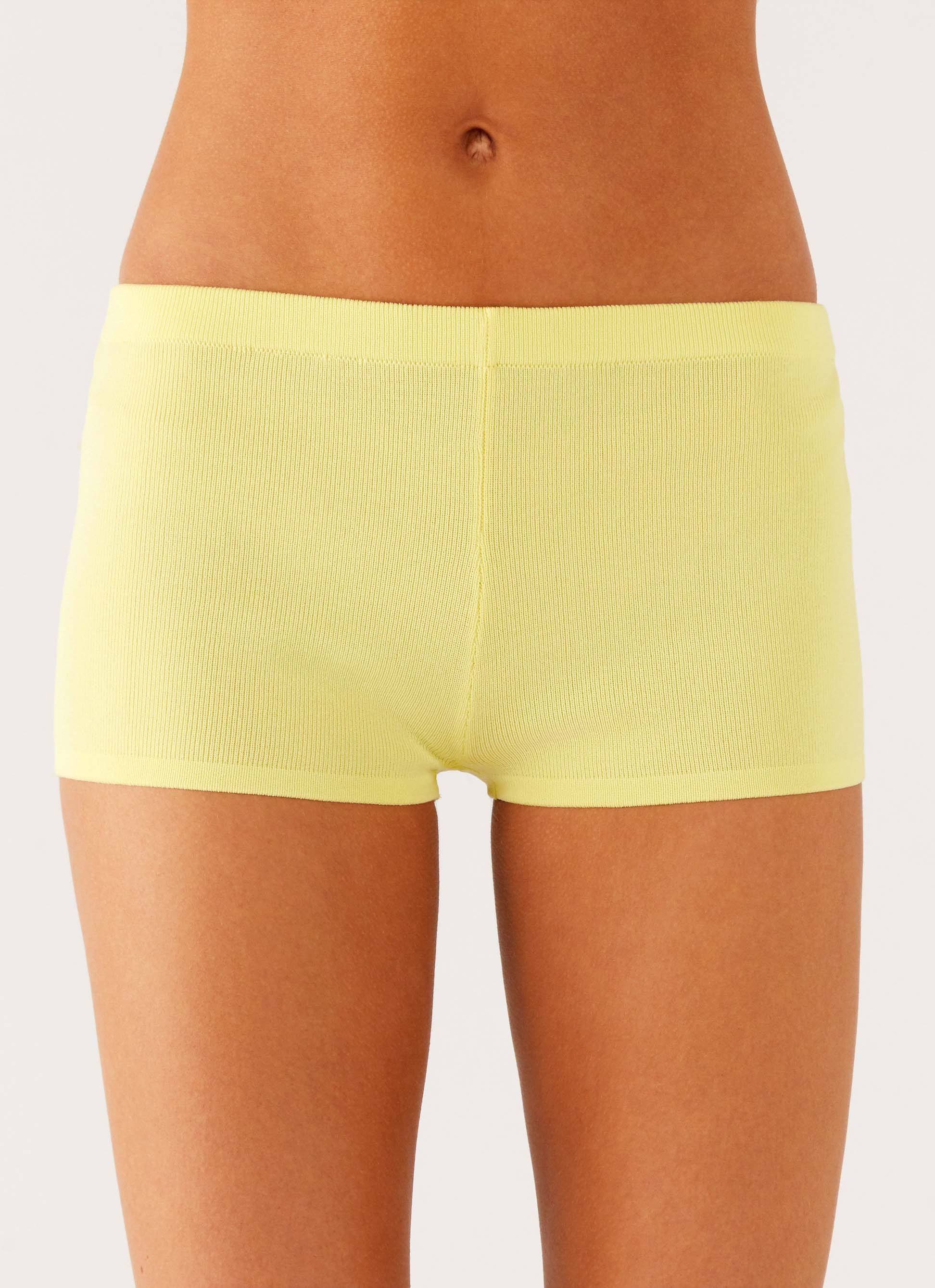 Nanea Knit Mini Shorts - Yellow - Image 6