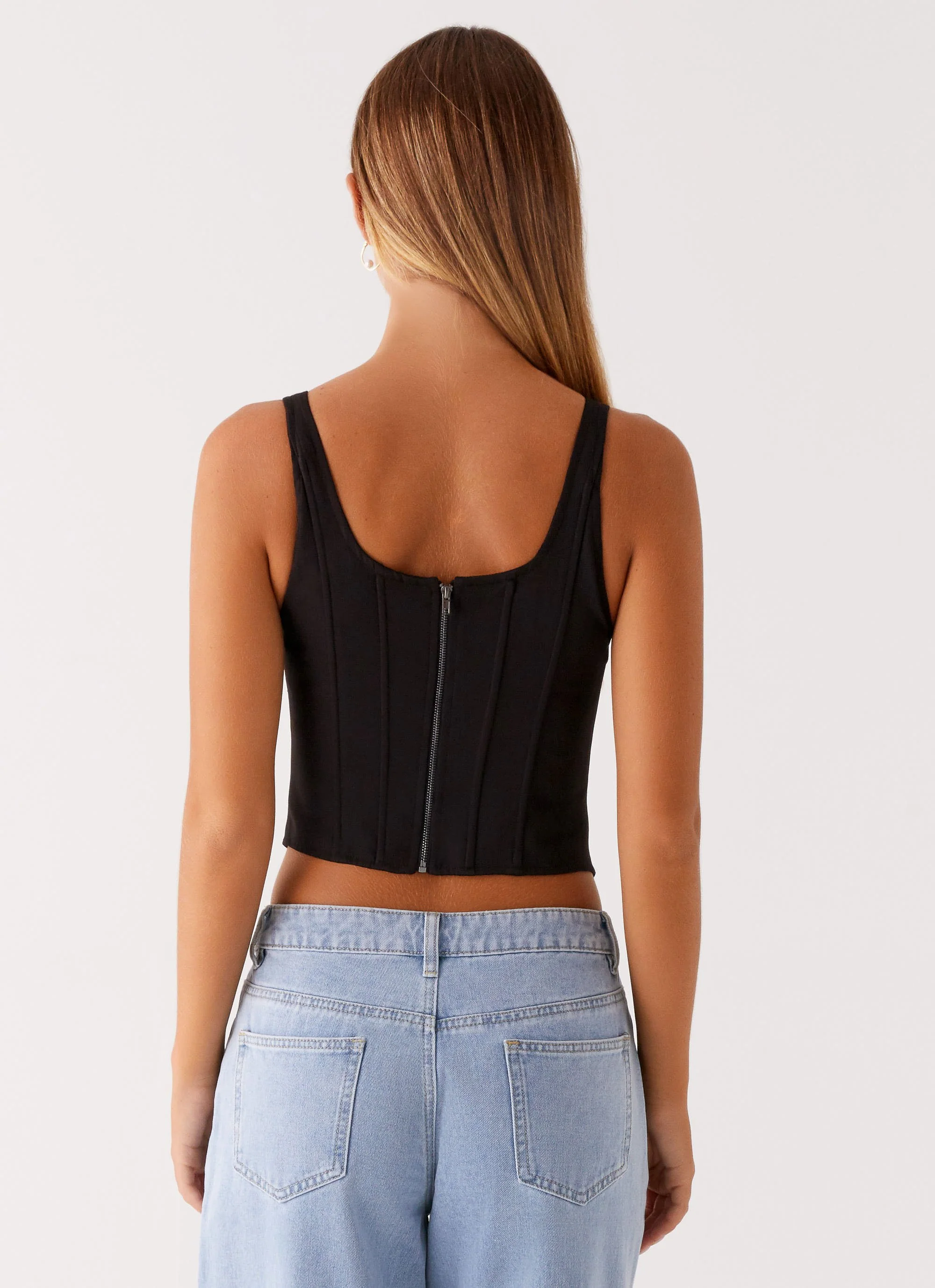 Narelle Corset Top - Black - Image 4