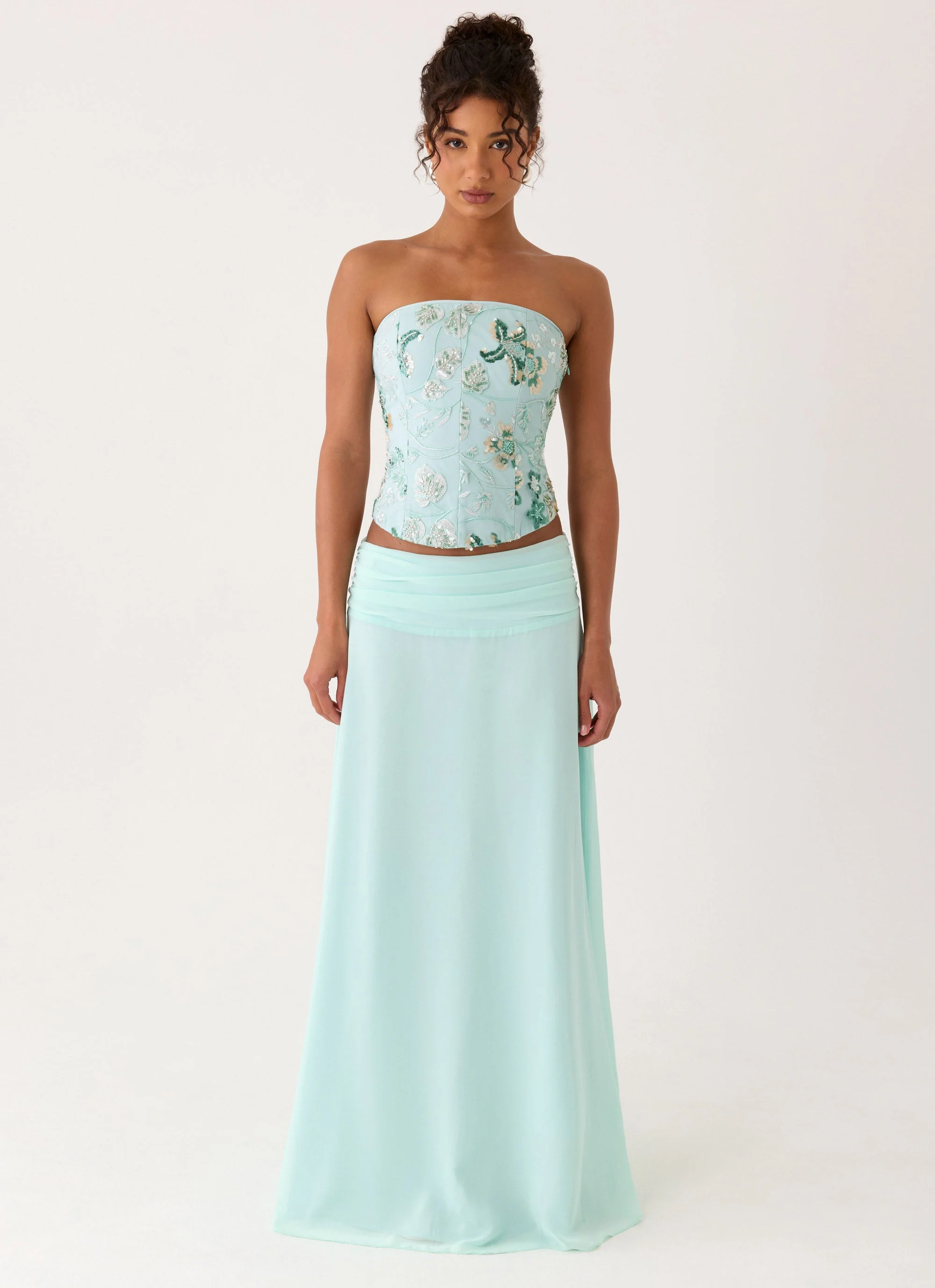 Natalya Maxi Skirt - Pistachio - Image 3