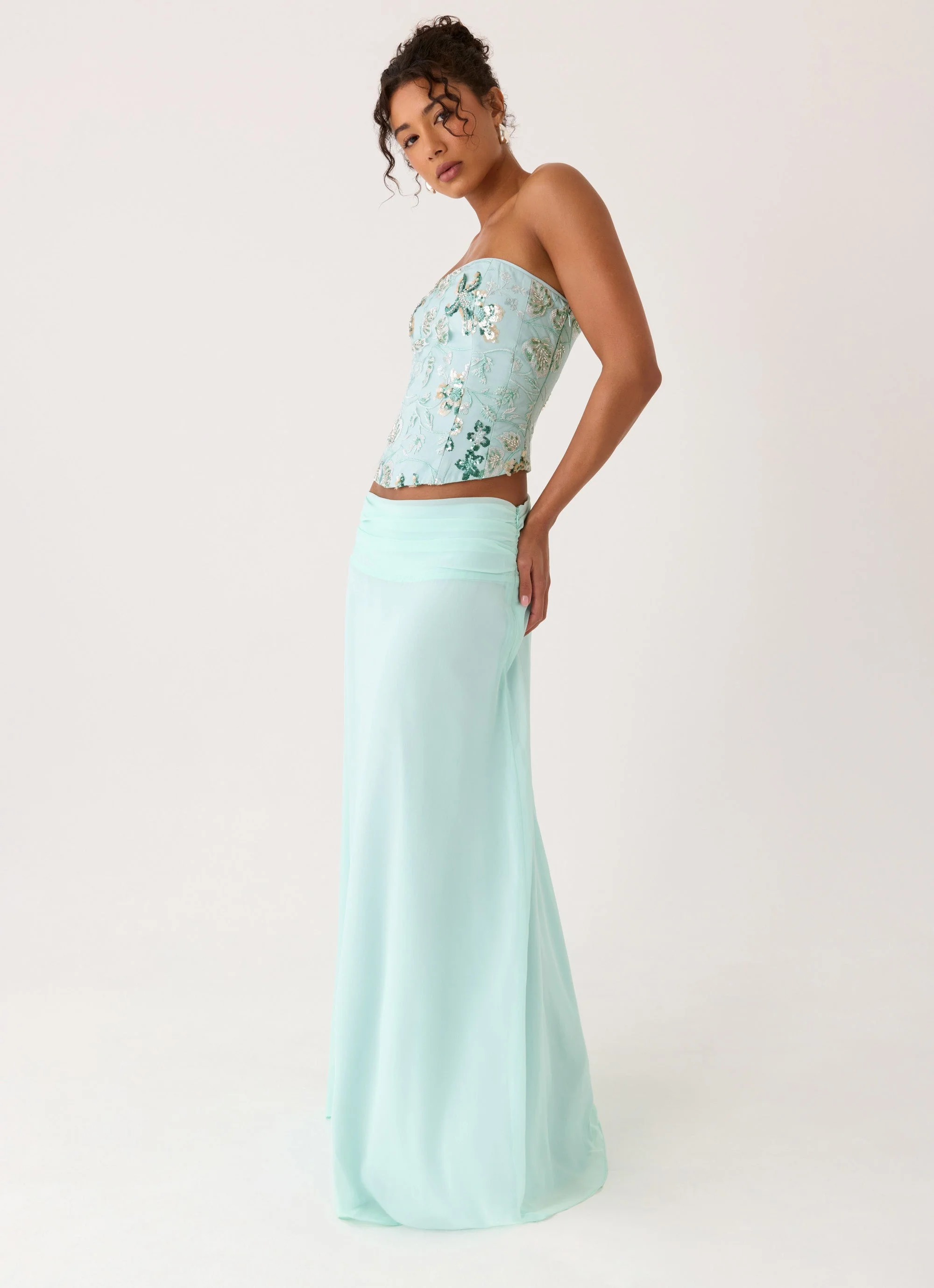 Natalya Maxi Skirt - Pistachio - Image 6