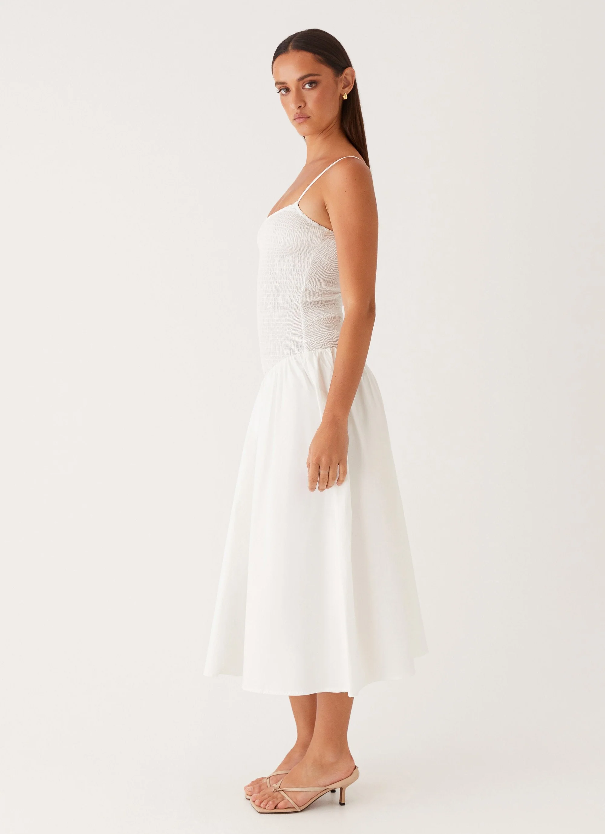 Natalyi Midi Dress - White - Image 4