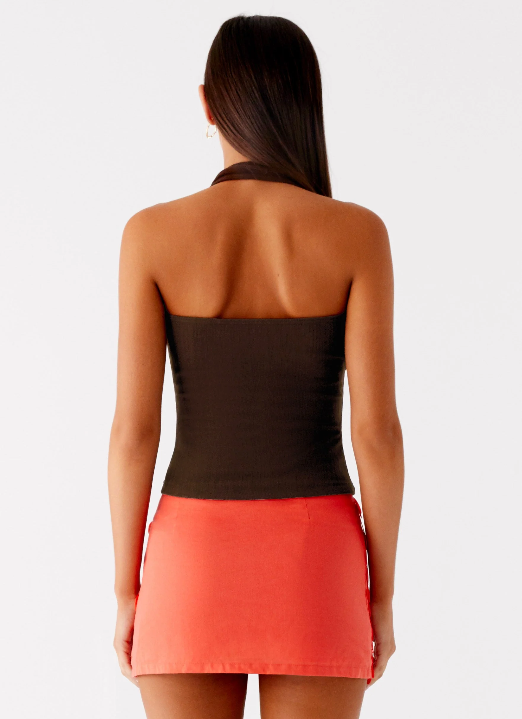 Nera Halter Top - Chocolate - Image 4