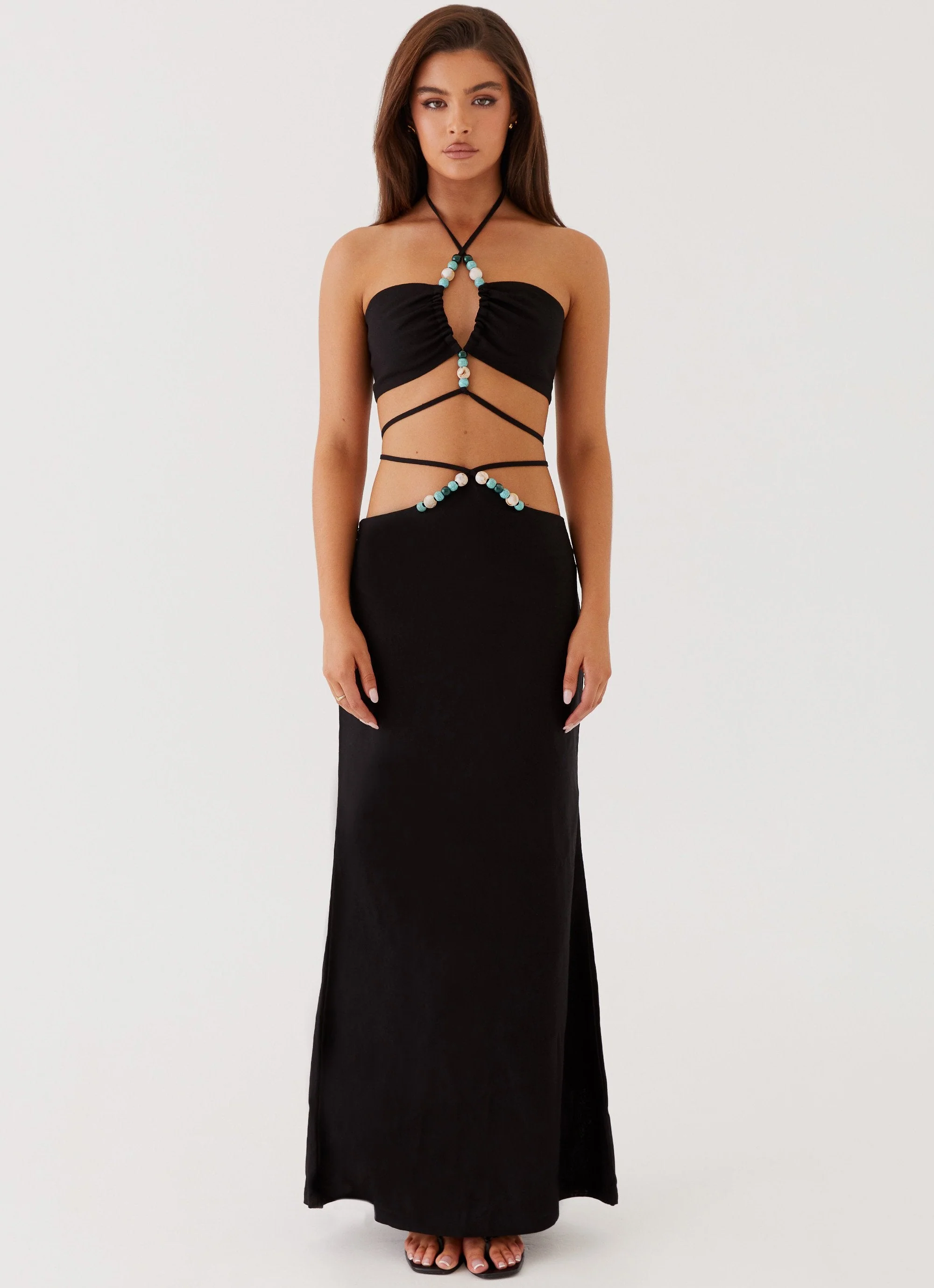 Neveah Beaded Maxi Skirt - Black - Image 2