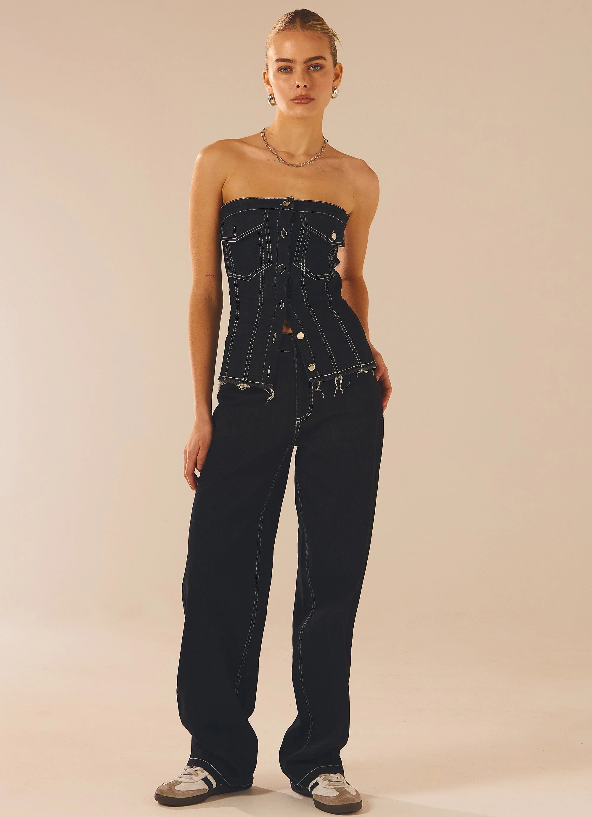 New York Nights Bustier Top - Indigo - Image 3