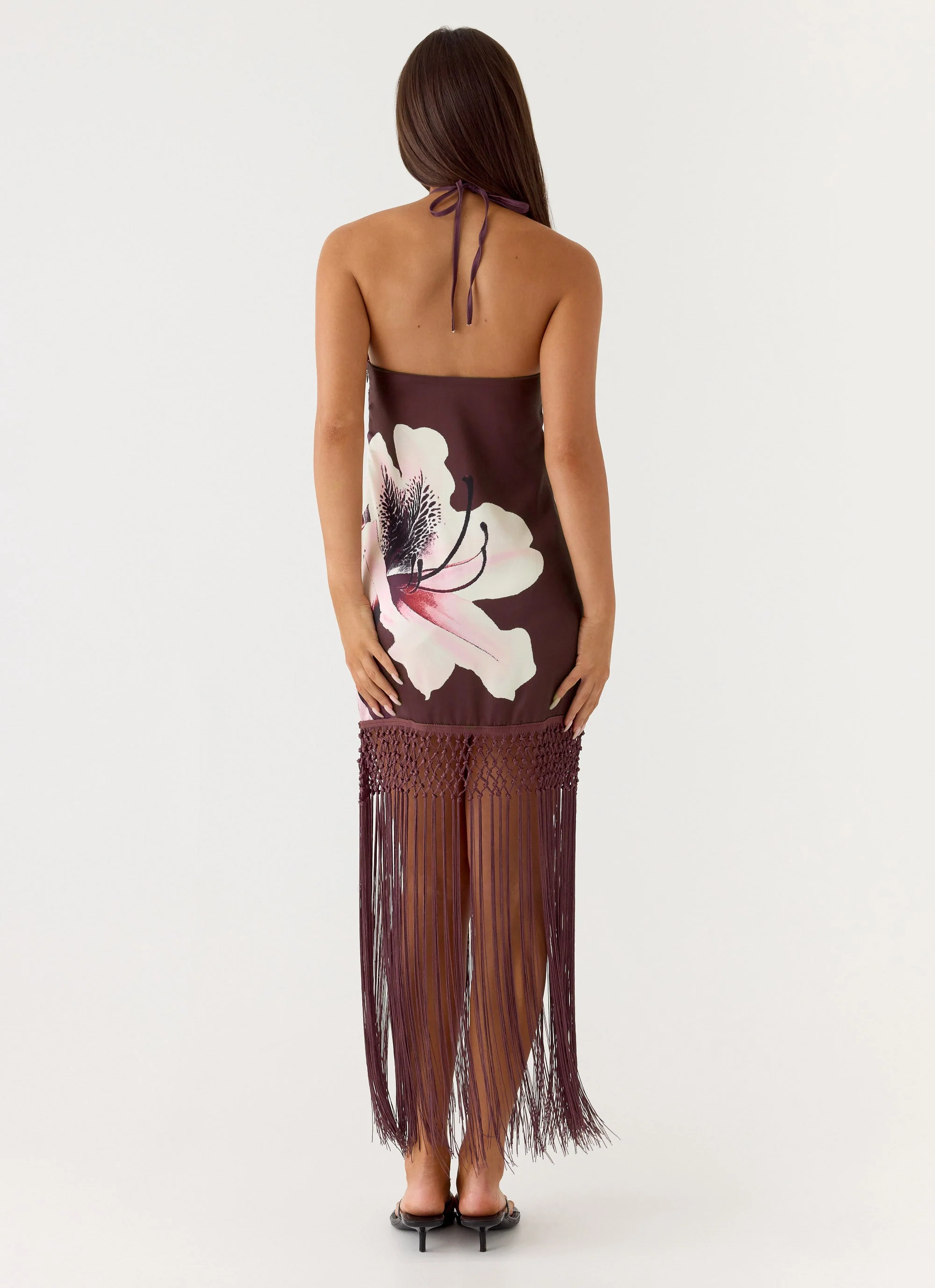 Niahvette Halter Midaxi Dress - Velvet Bloom - Image 3