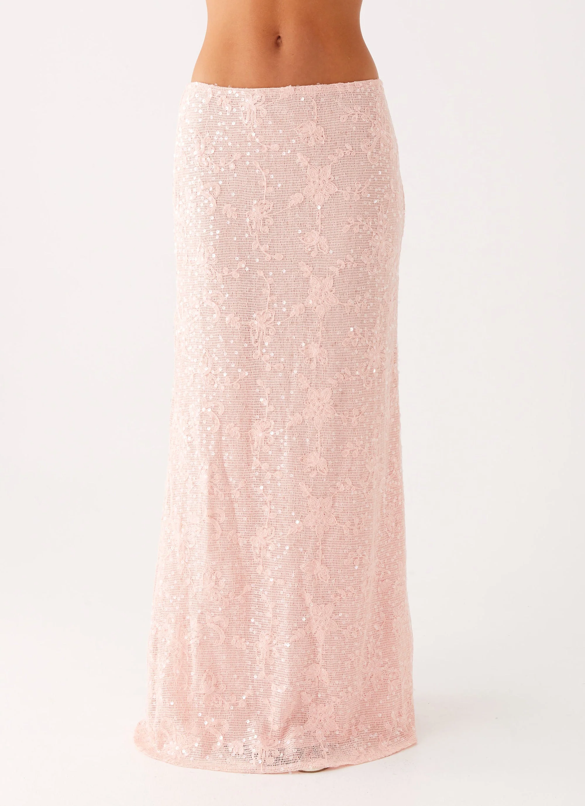 Nico Sequin Maxi Skirt - Pink - Image 3