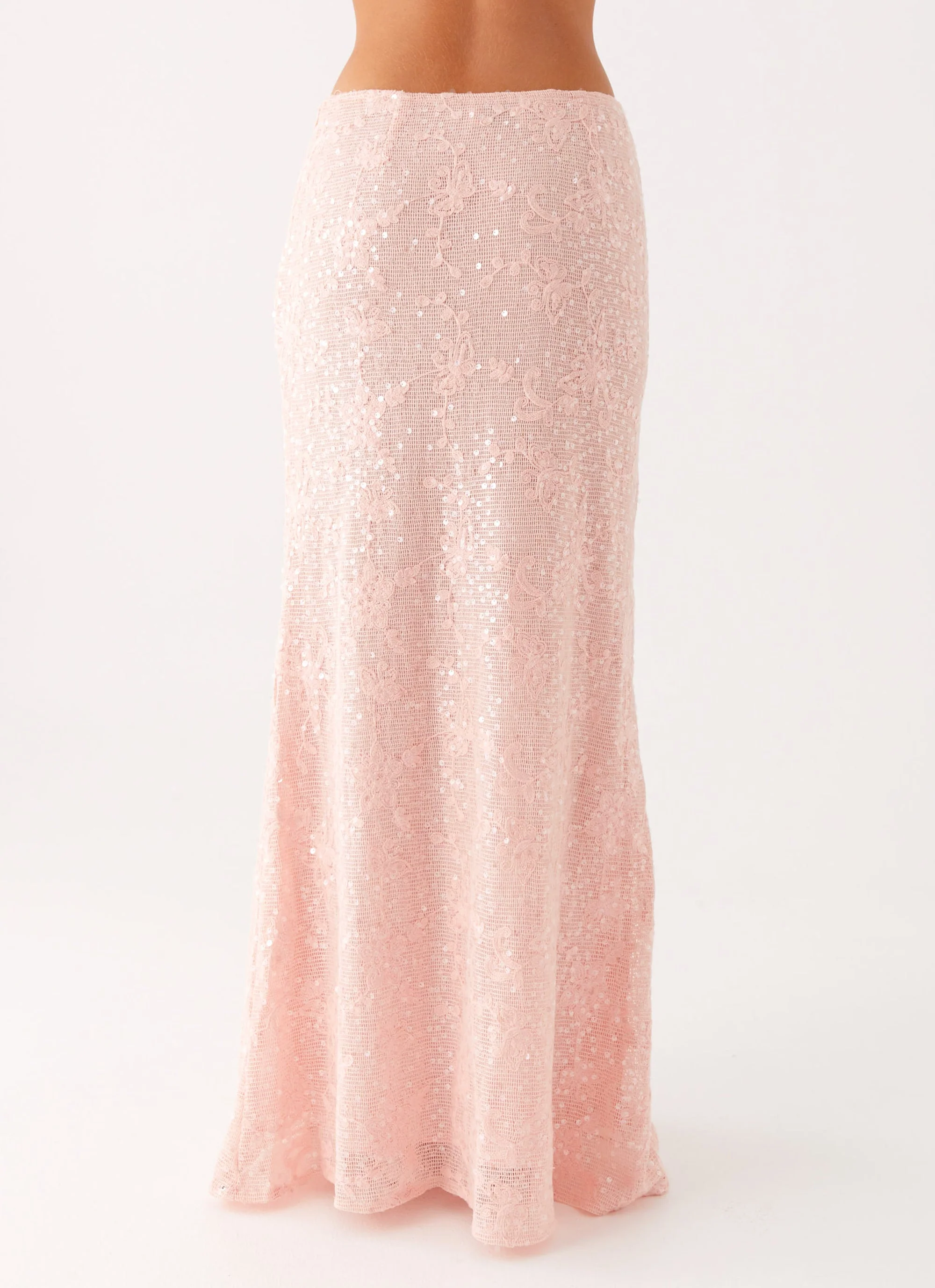 Nico Sequin Maxi Skirt - Pink - Image 4