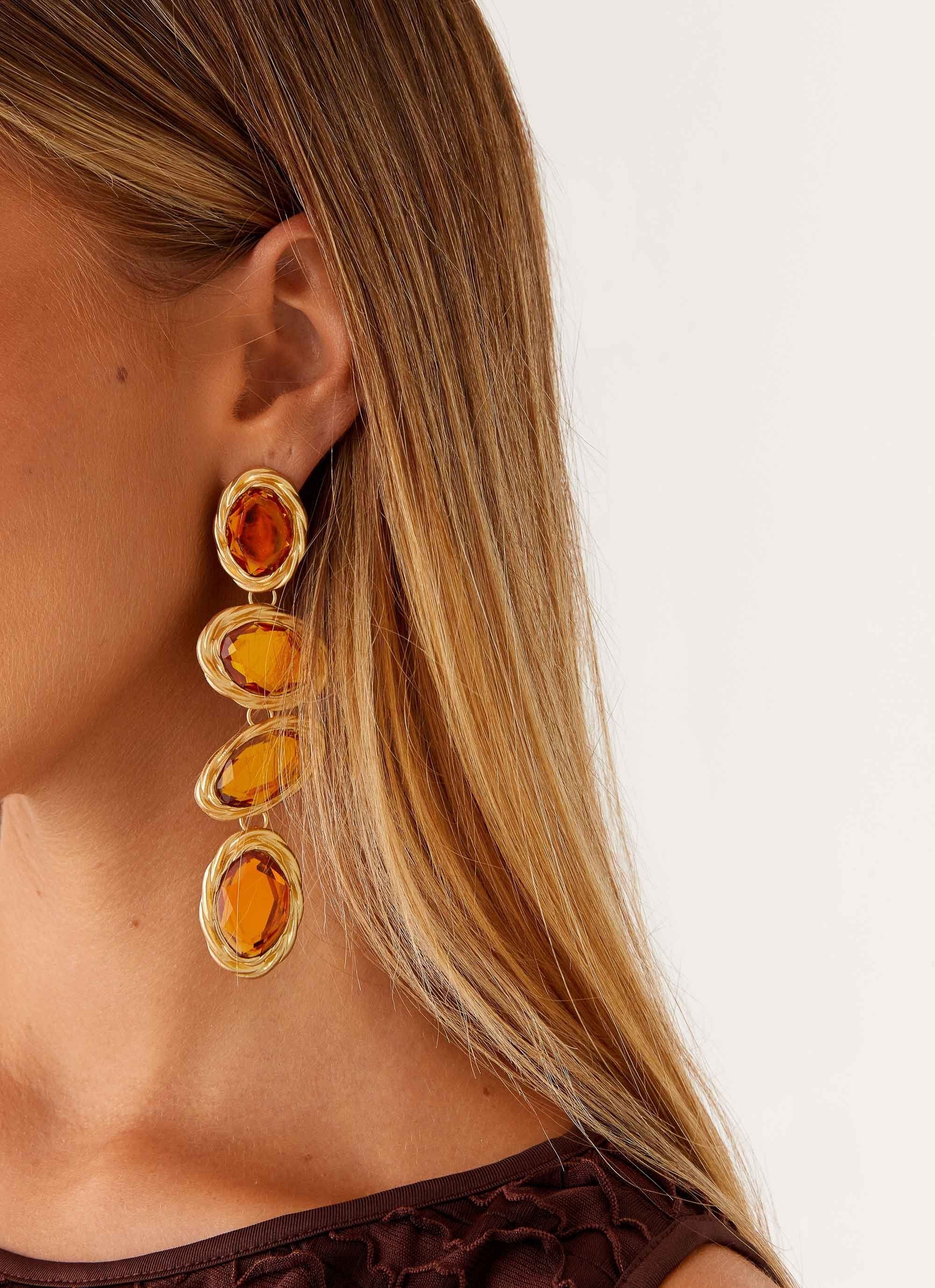 Nikitta Earrings - Orange - Image 4