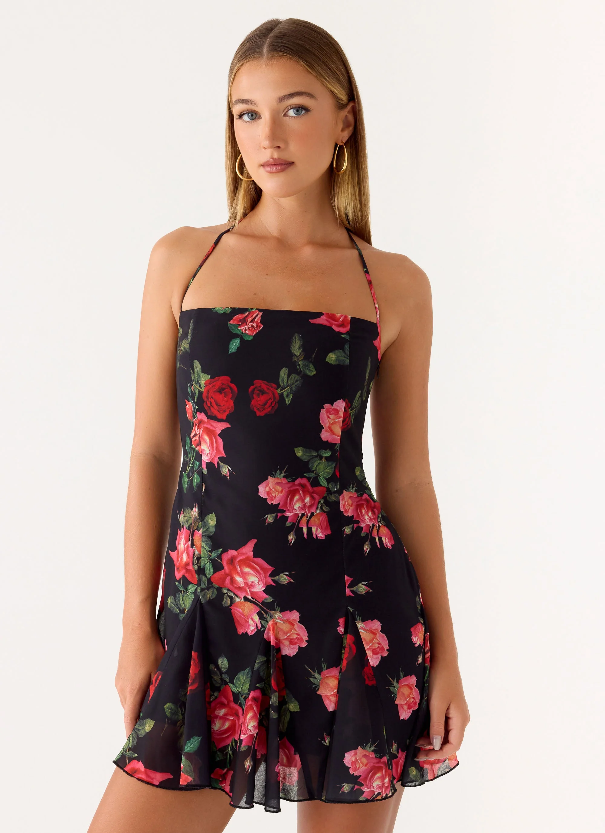 Nikyta Micro Mini Dress - Midnight Bloom - Image 4