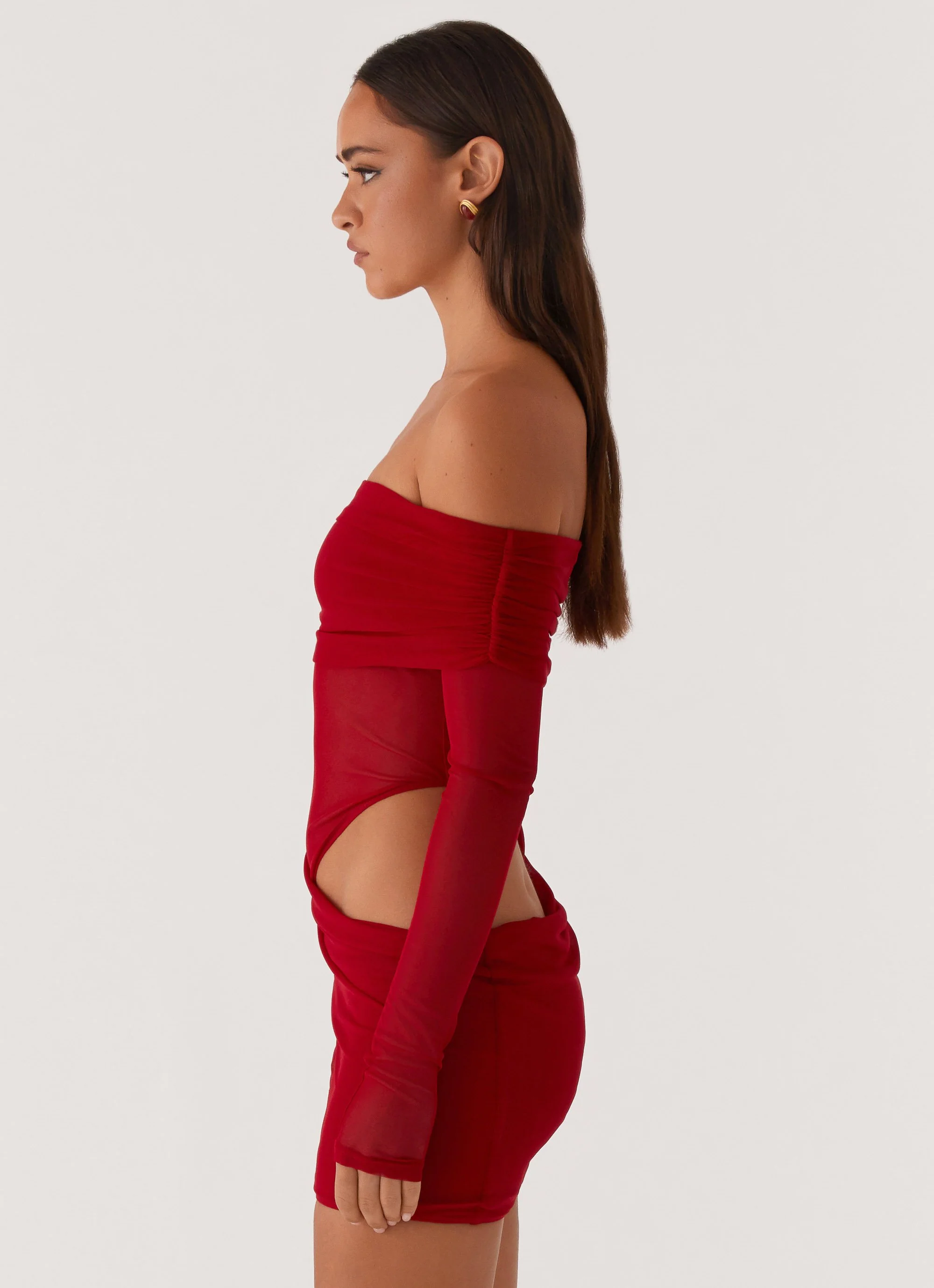 No Doubt Mini Dress - Red - Image 3