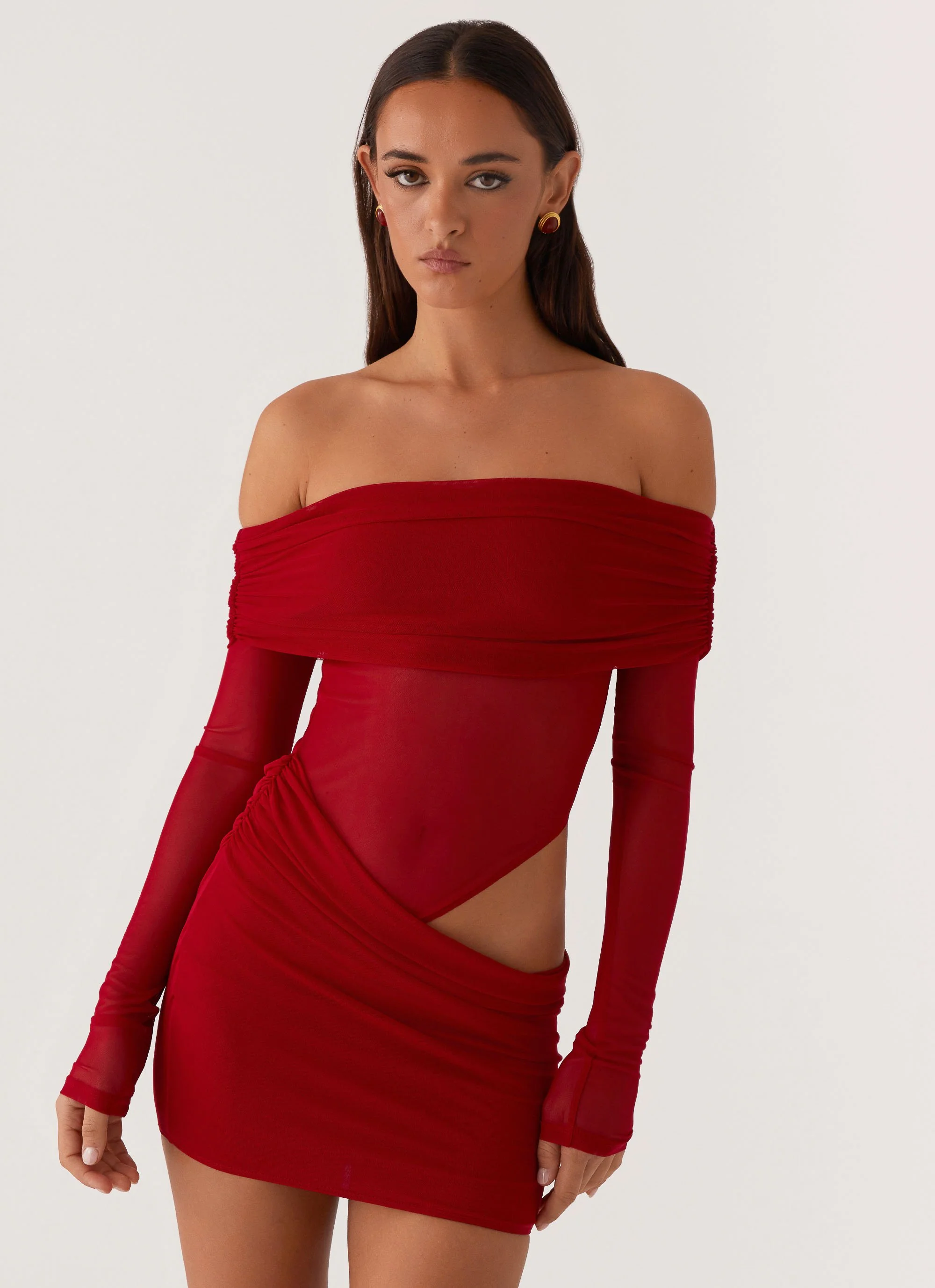 No Doubt Mini Dress - Red - Image 5