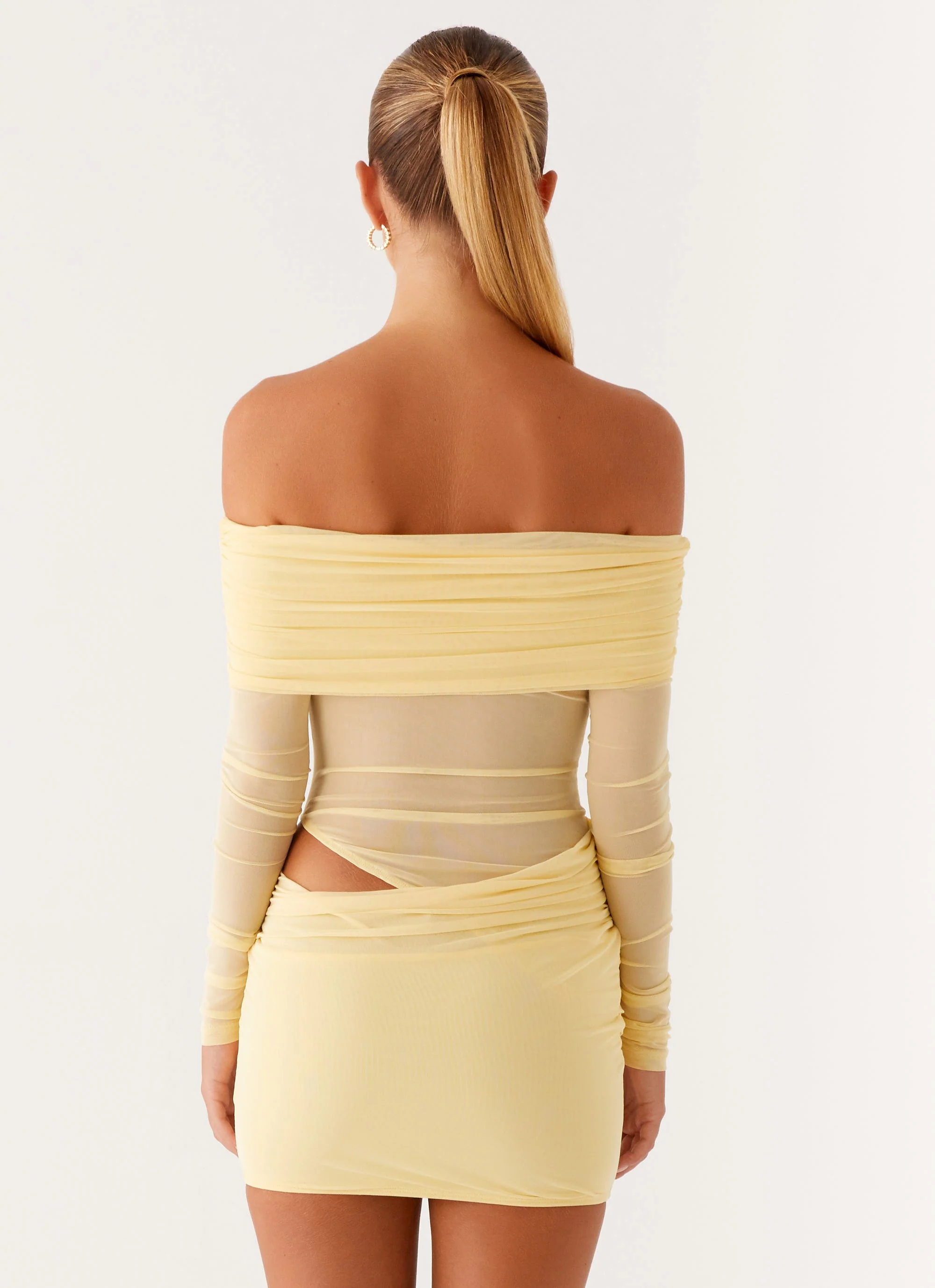 No Doubt Mini Dress - Yellow - Image 4